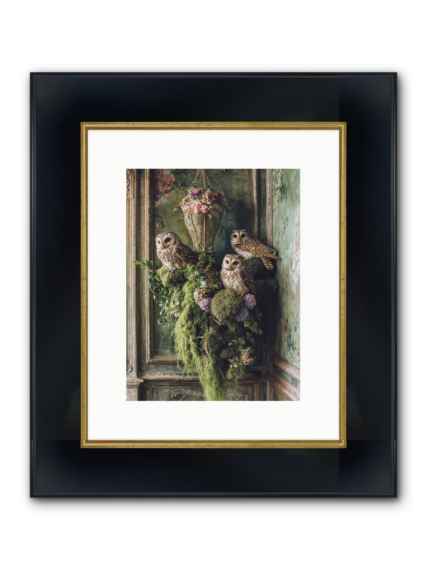 Sovereign Roost Framed Print - Wide Black w/Gold 9x12
