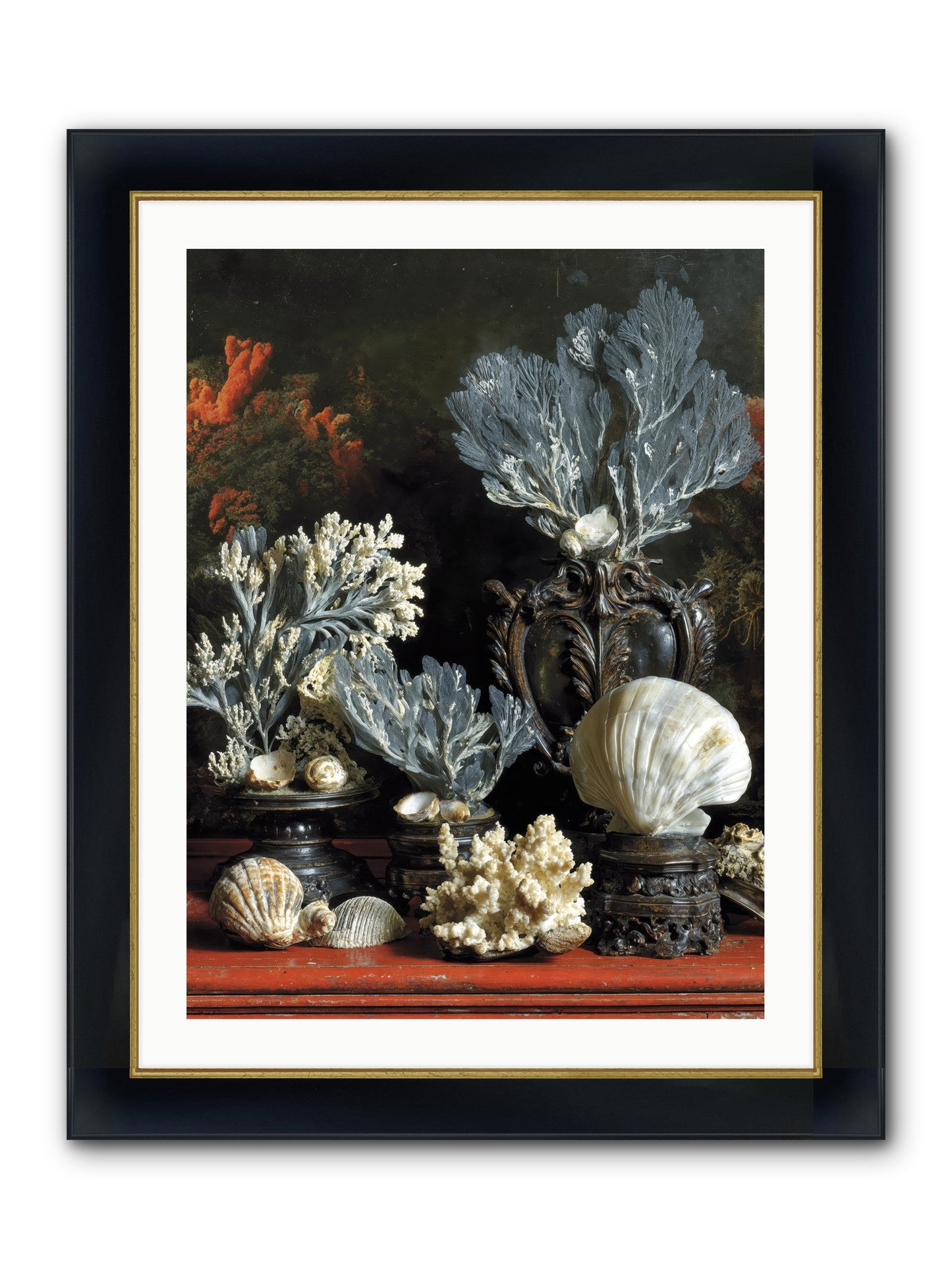 Sovereign's Seashore Framed Print - Wide Black w/Gold 24x32
