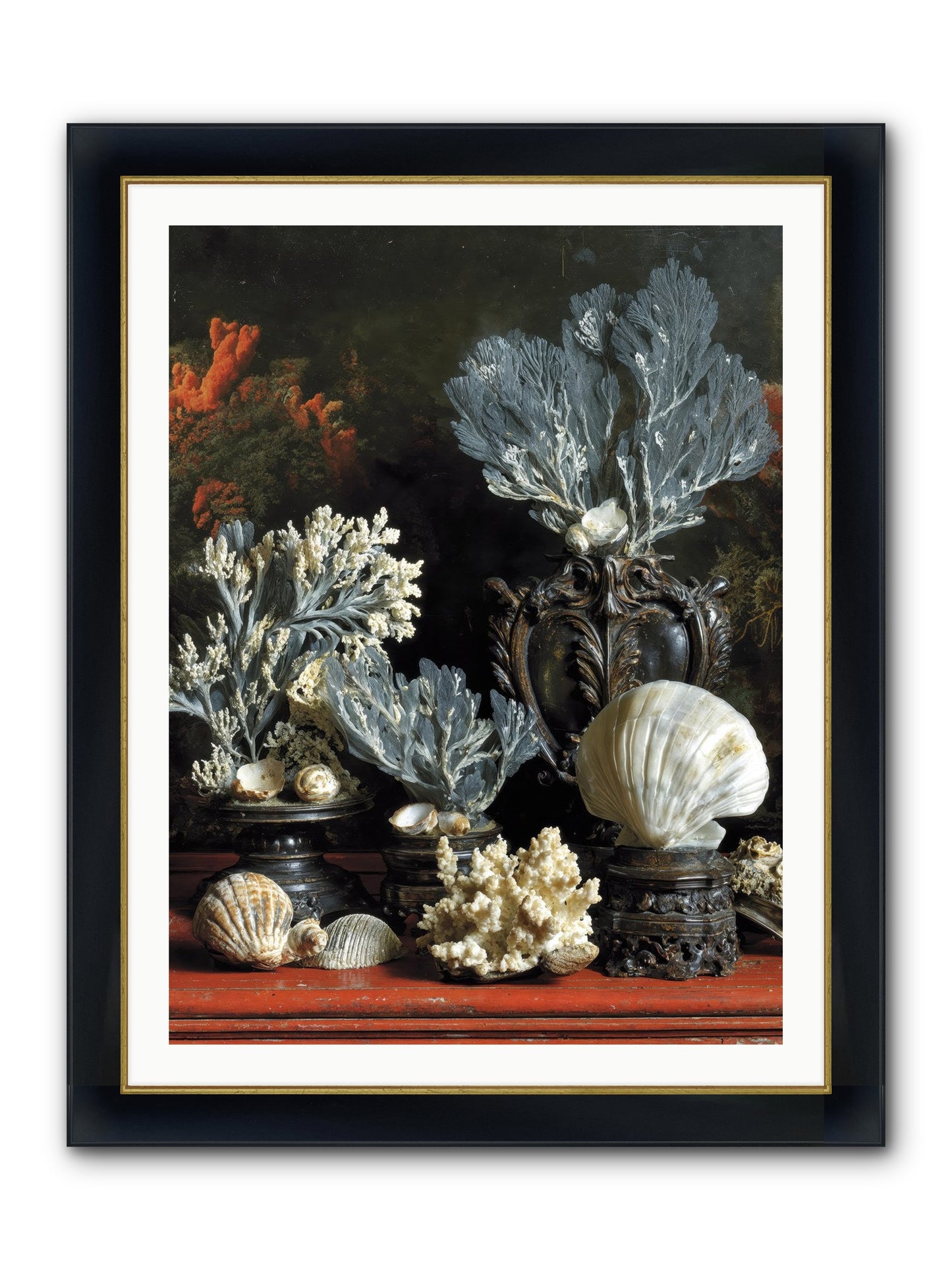 Sovereign's Seashore Framed Print - Wide Black w/Gold 30x40