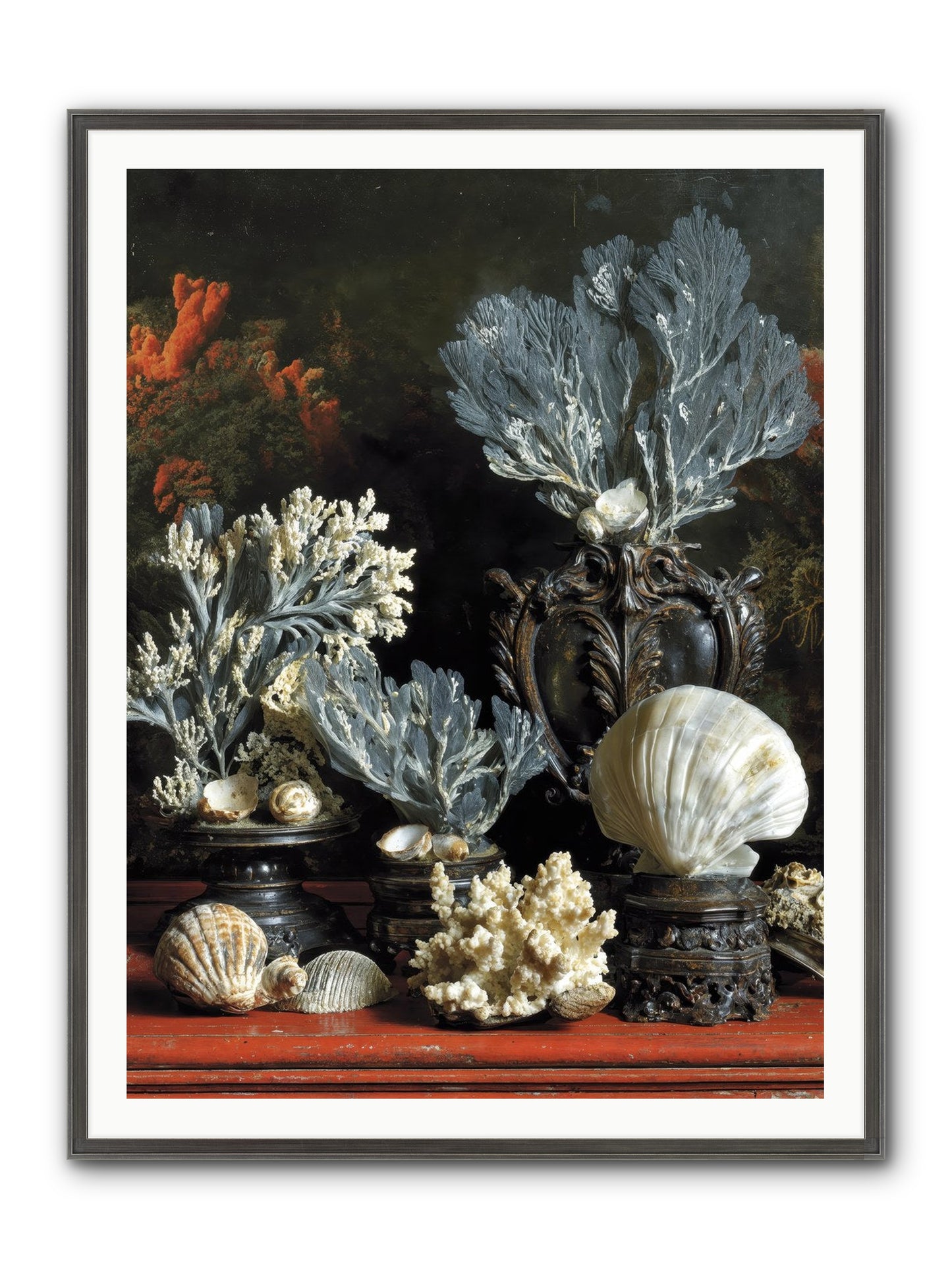 Sovereign's Seashore Framed Print - Slimwoods Black/Silver 36x48