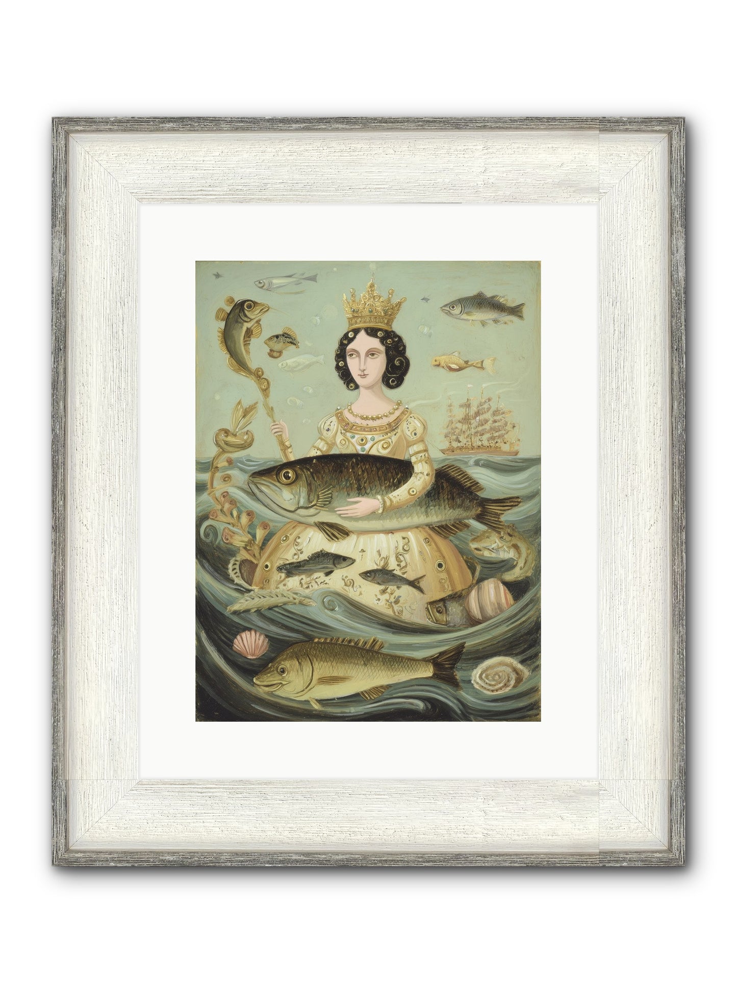 Sovereign Song Framed Print - Driftwood White 12x16