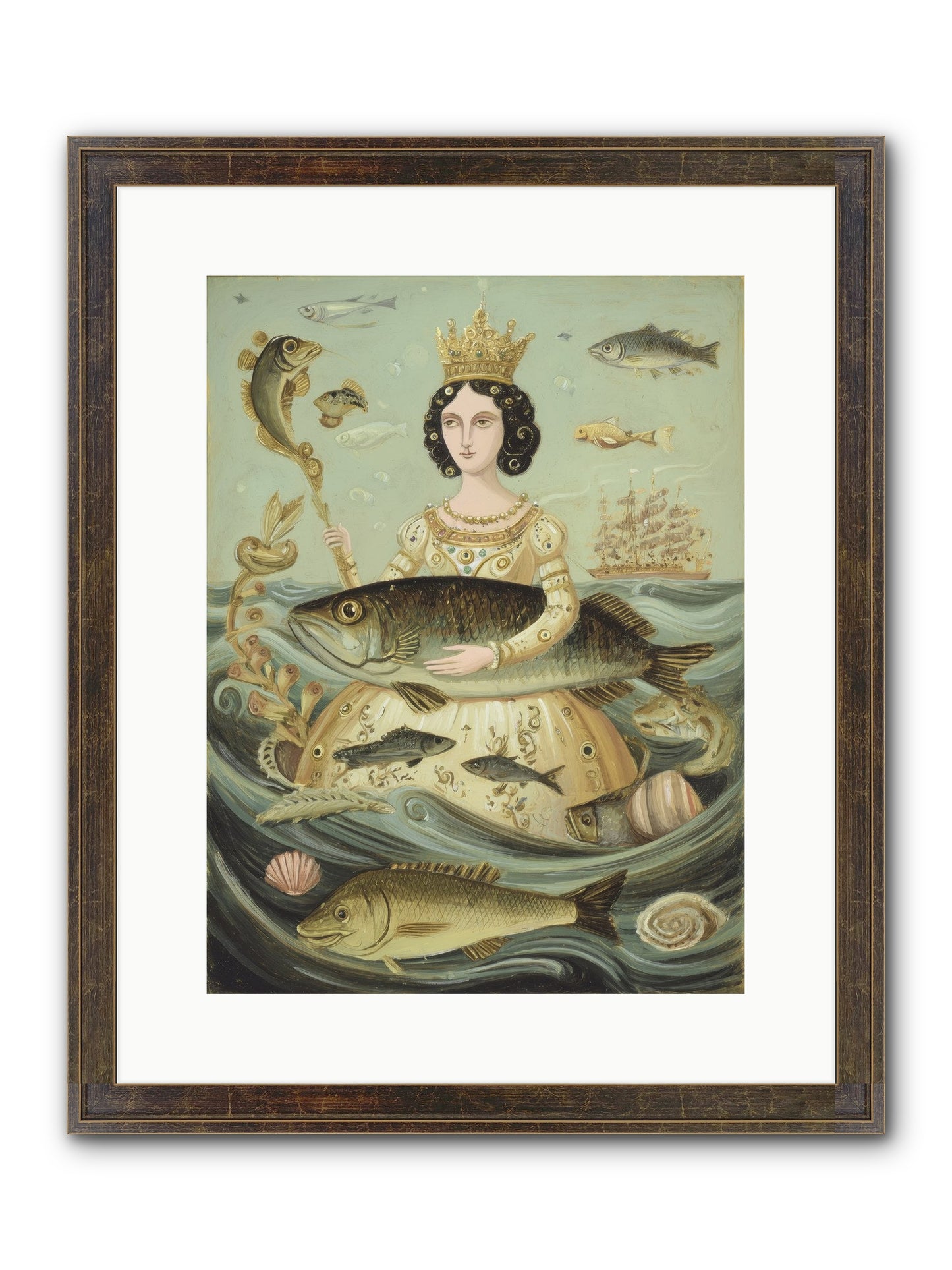 Sovereign Song Framed Print - Slimwoods Black/Gold 12x16