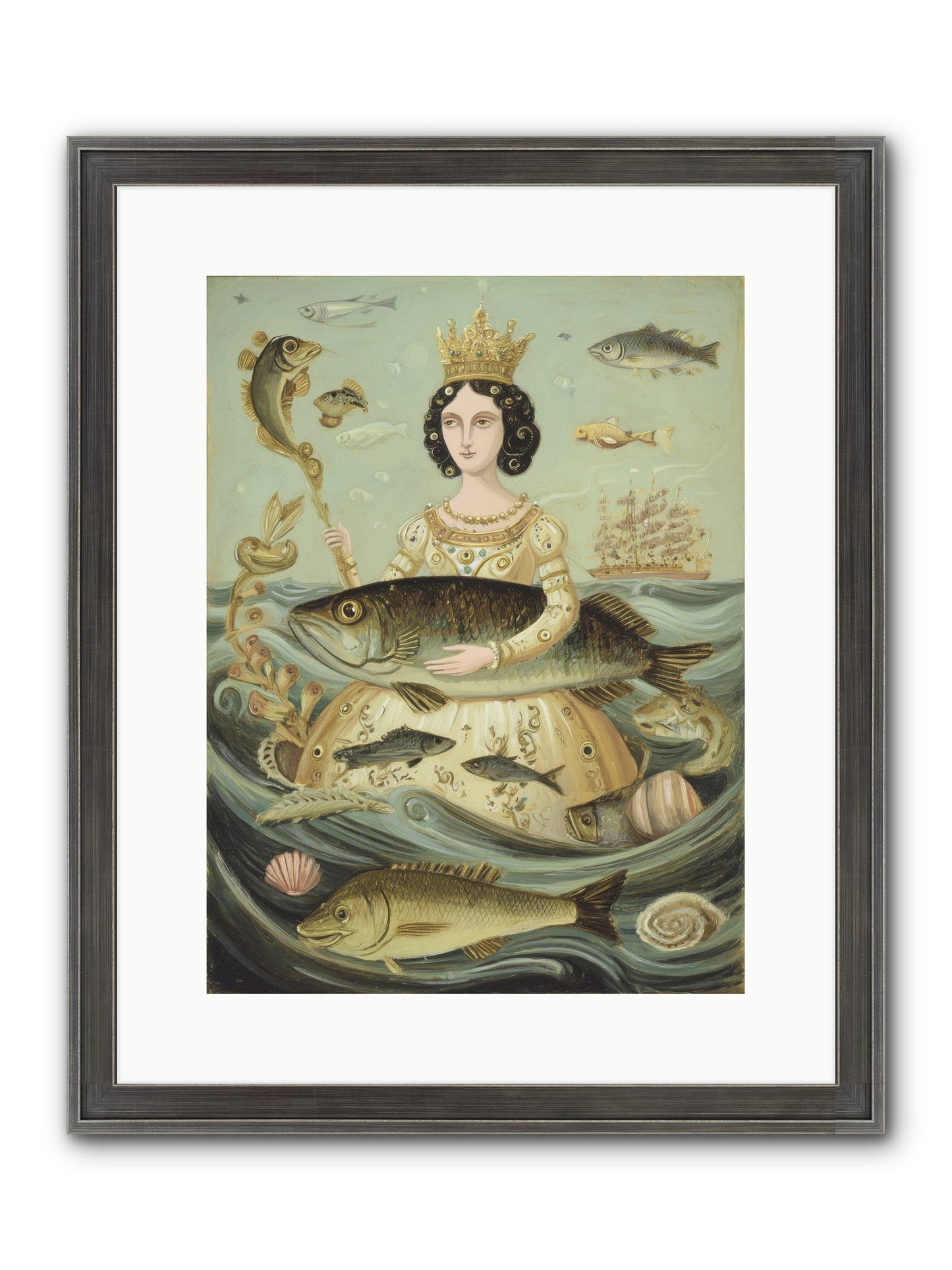Sovereign Song Framed Print - Slimwoods Black/Silver 12x16