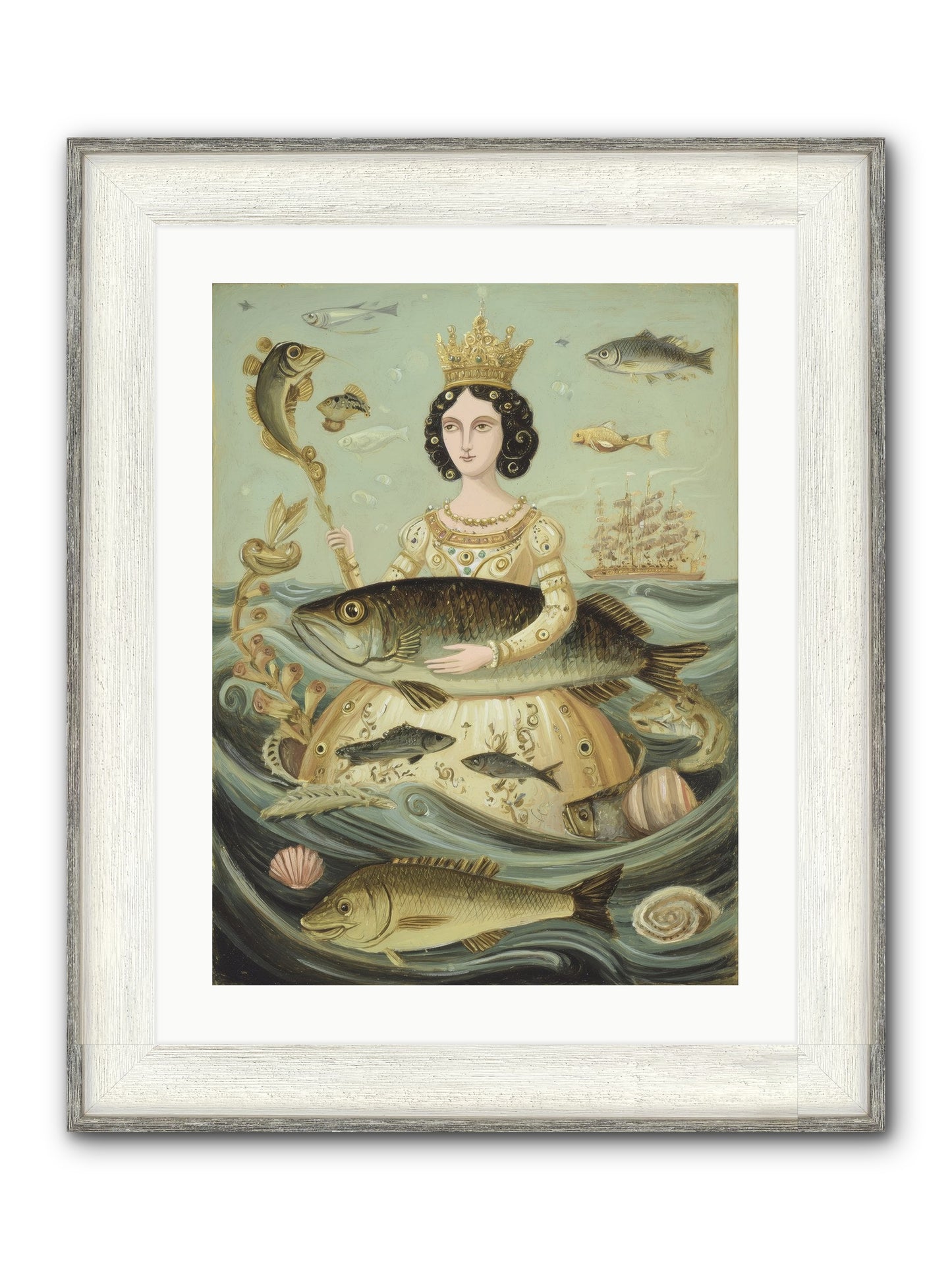 Sovereign Song Framed Print - Driftwood White 18x24