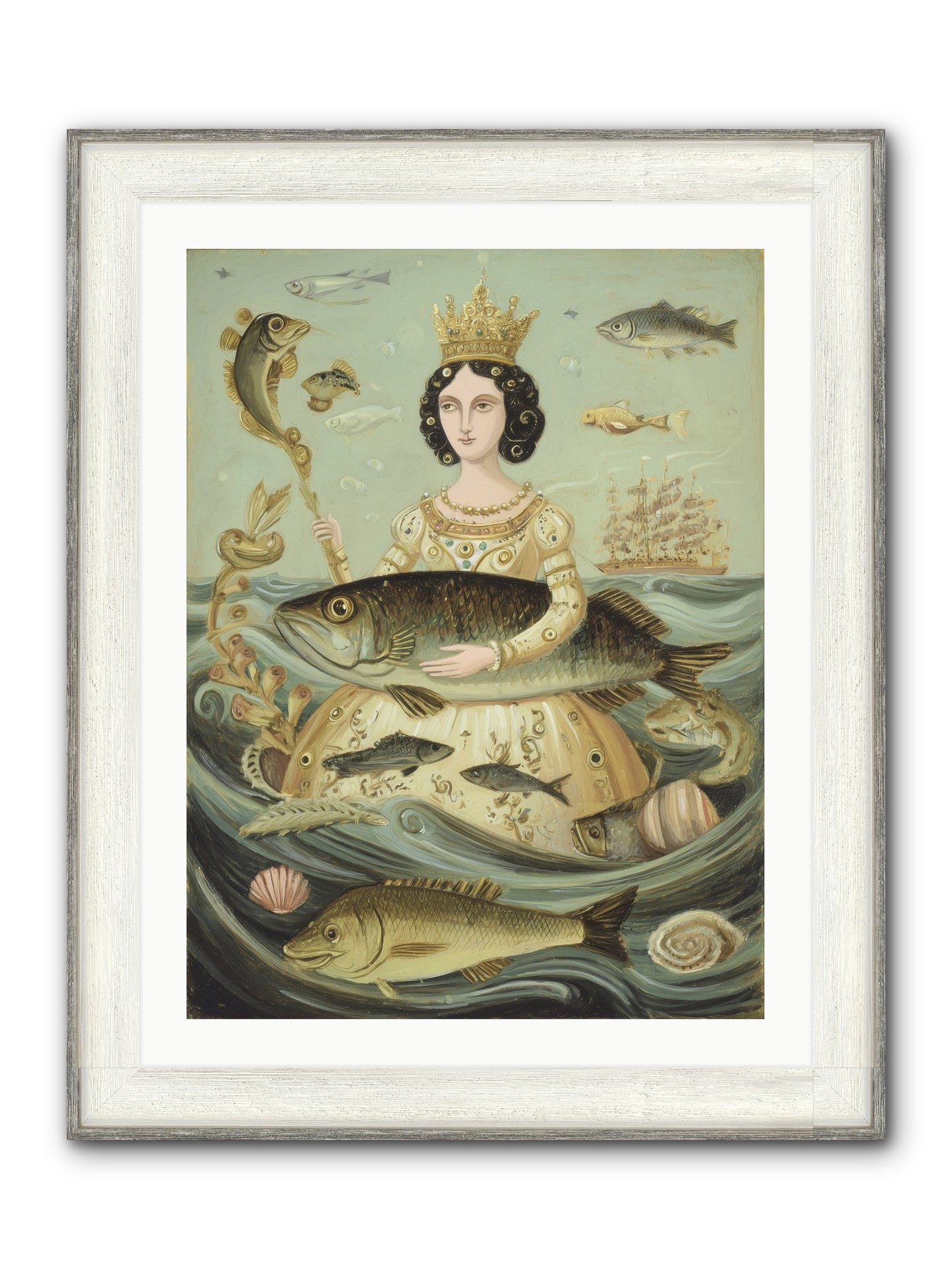 Sovereign Song Framed Print - Driftwood White 24x32