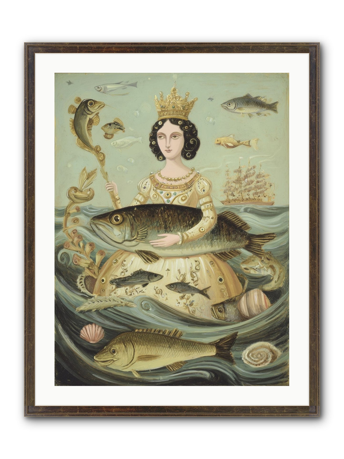 Sovereign Song Framed Print - Slimwoods Black/Gold 24x32