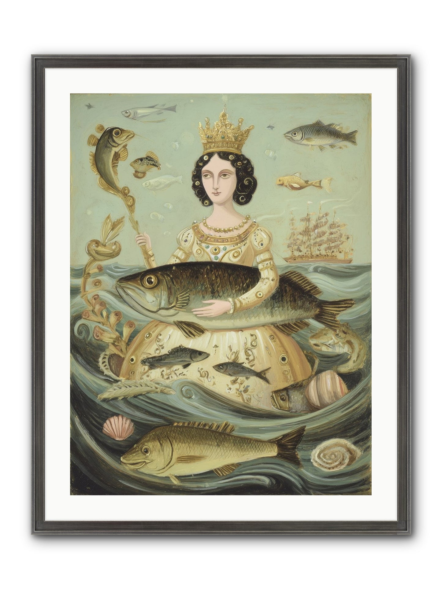 Sovereign Song Framed Print - Slimwoods Black/Silver 24x32