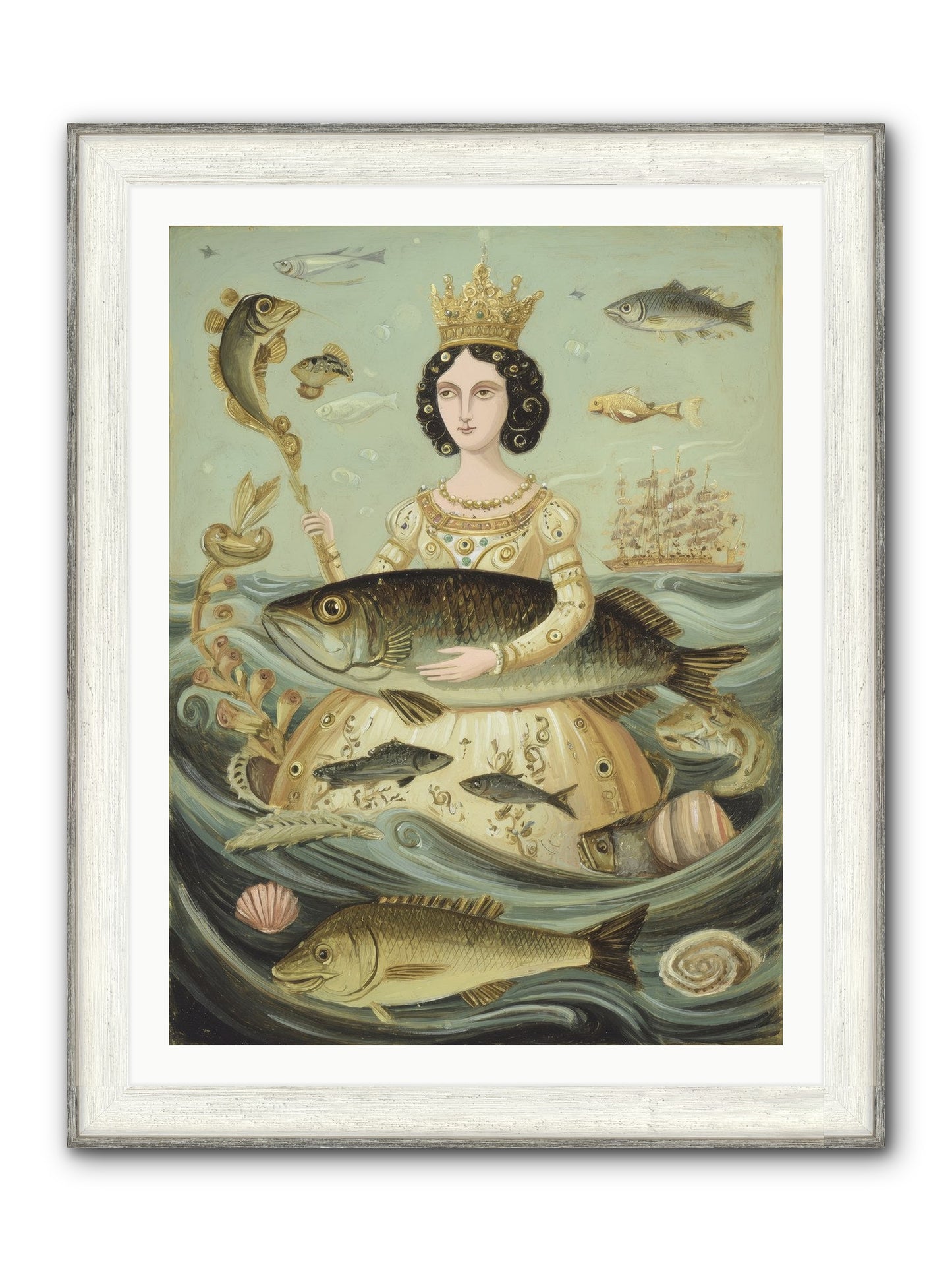 Sovereign Song Framed Print - Driftwood White 30x40