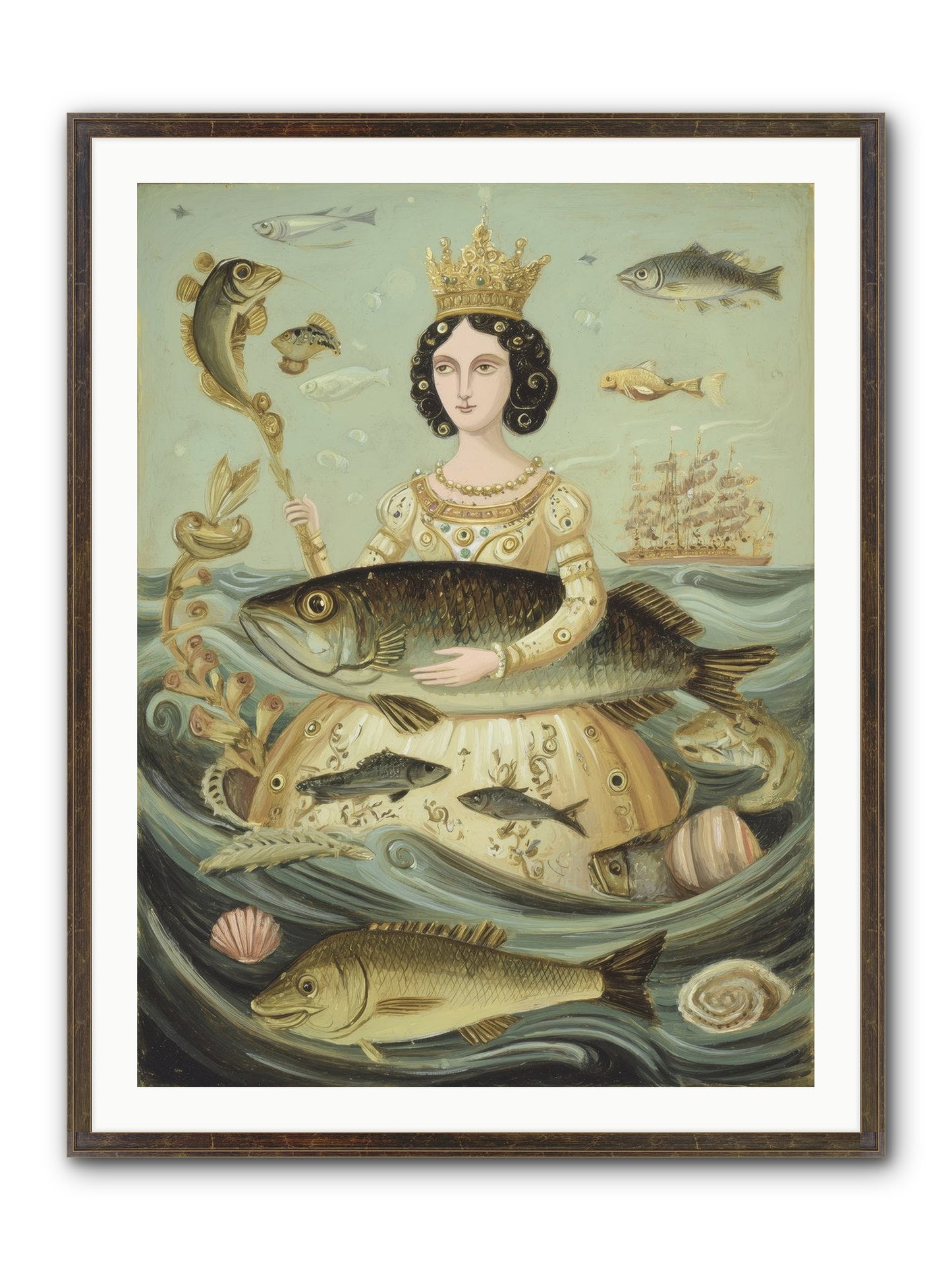Sovereign Song Framed Print - Slimwoods Black/Gold 30x40