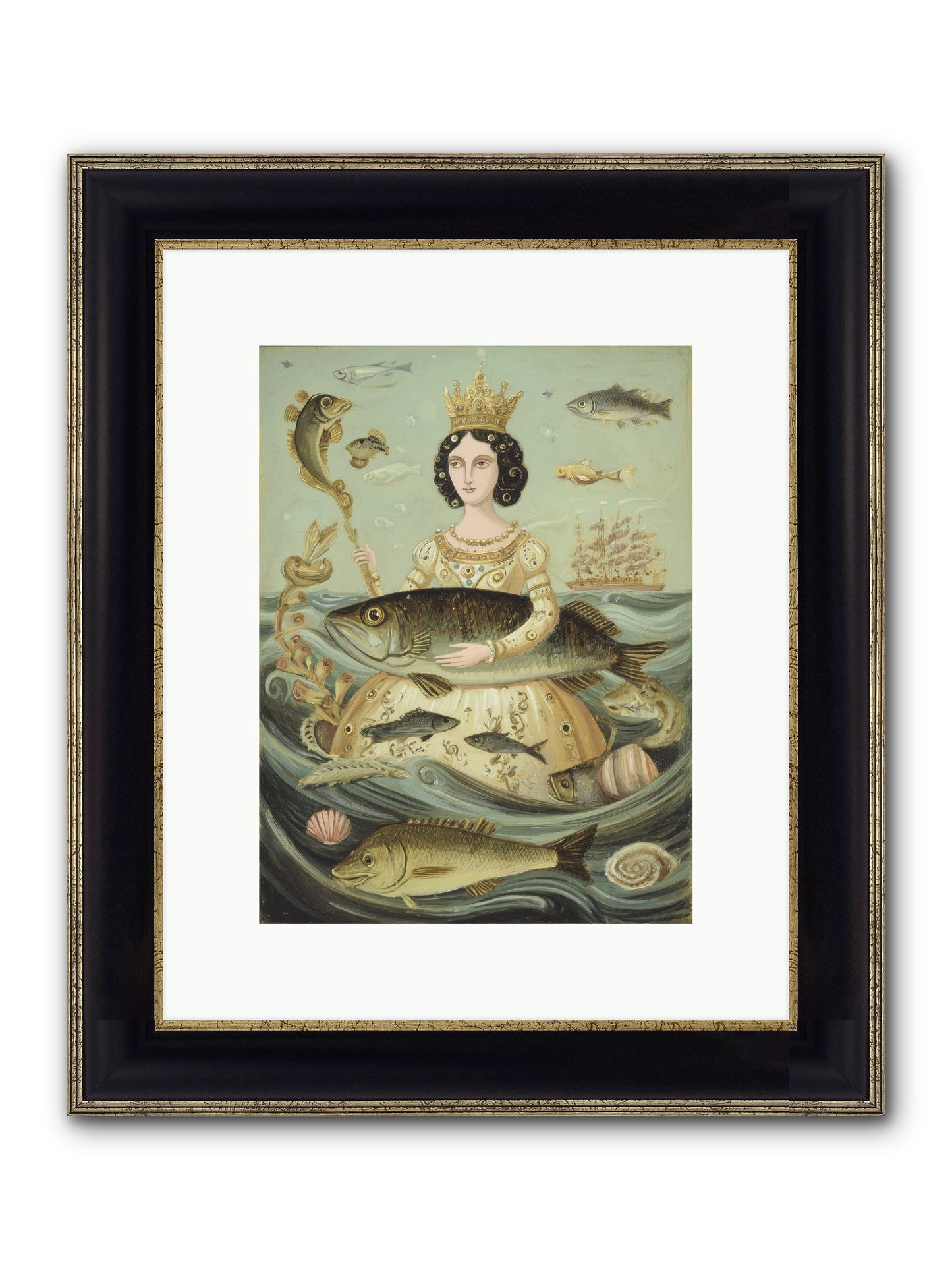 Sovereign Song Framed Print - Black & Gold 9x12