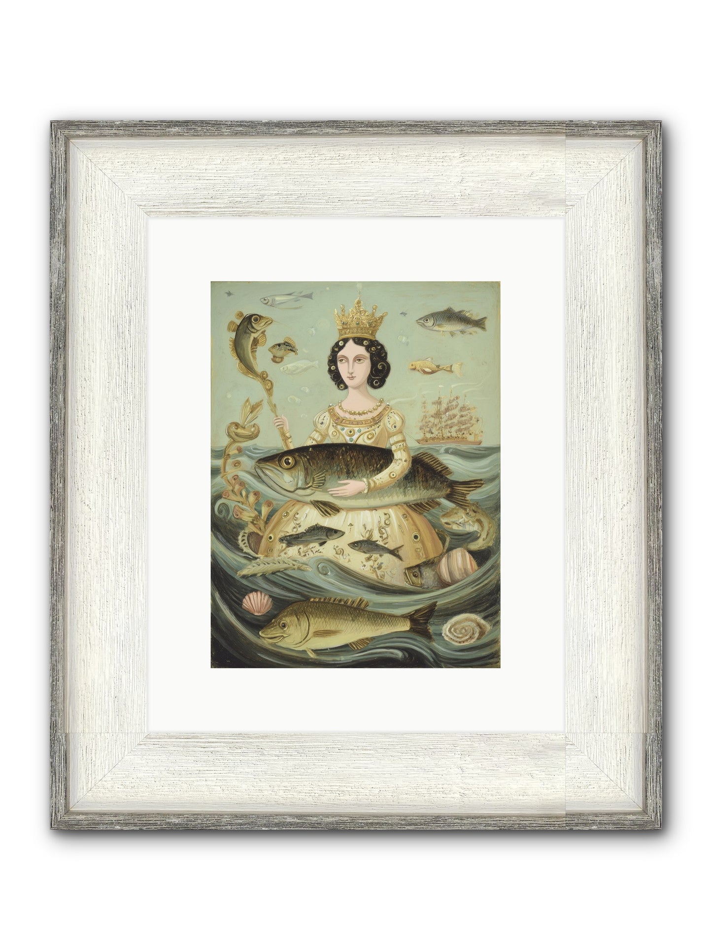 Sovereign Song Framed Print - Driftwood White 9x12