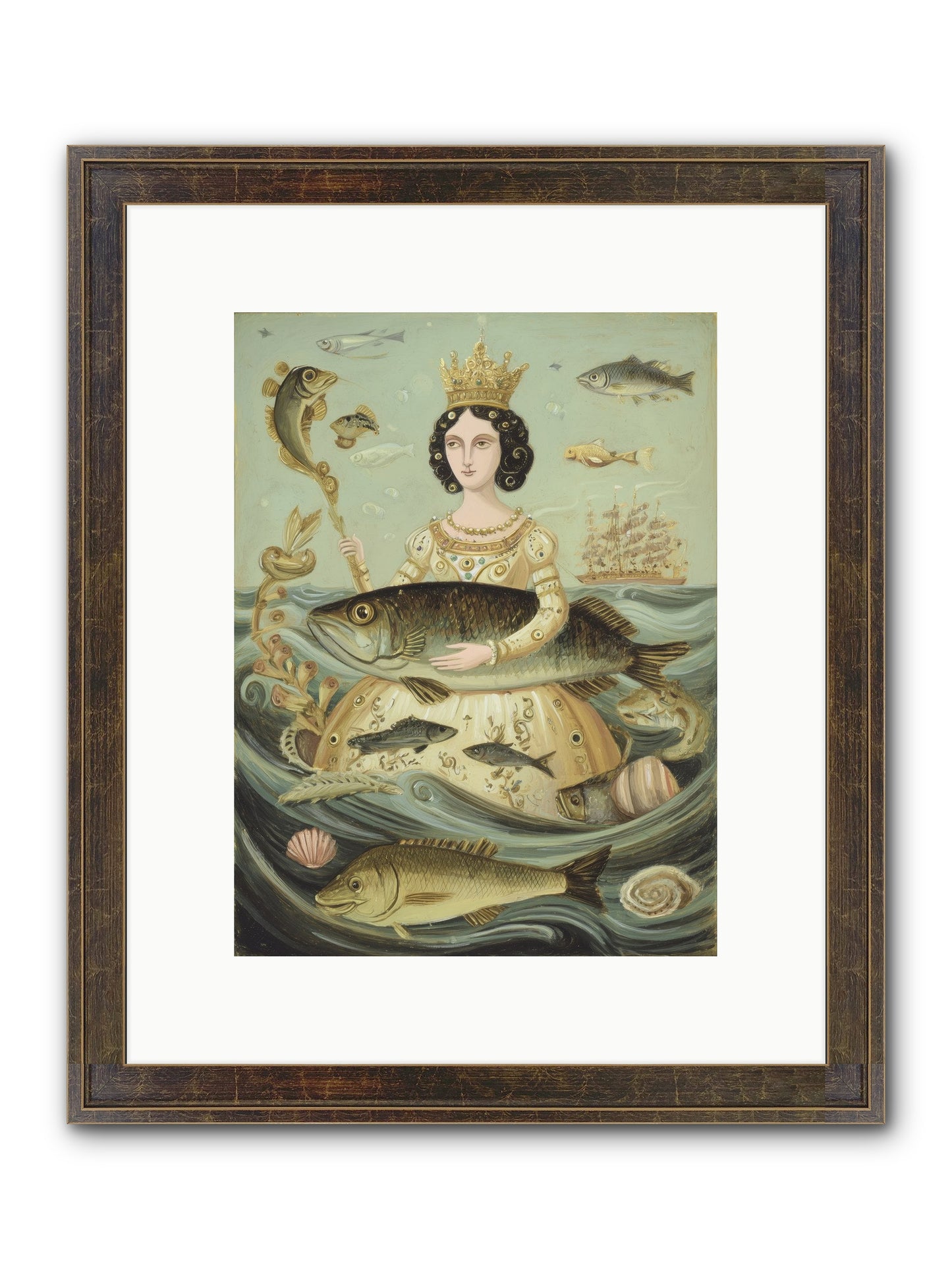 Sovereign Song Framed Print - Slimwoods Black/Gold 9x12