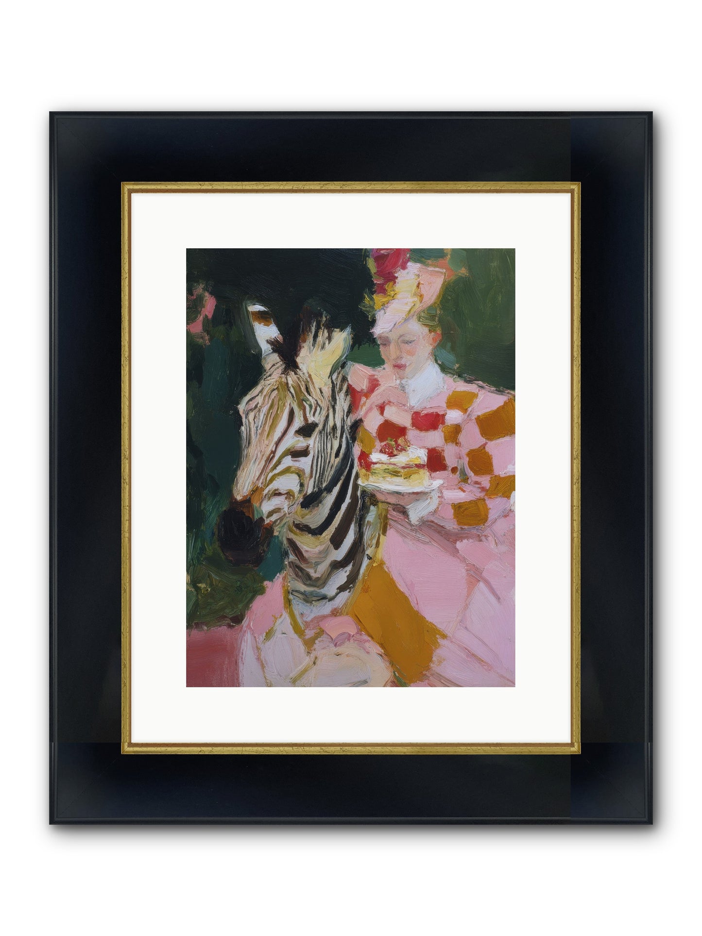 Sparkle Theory Framed Print - Wide Black w/Gold 12x16