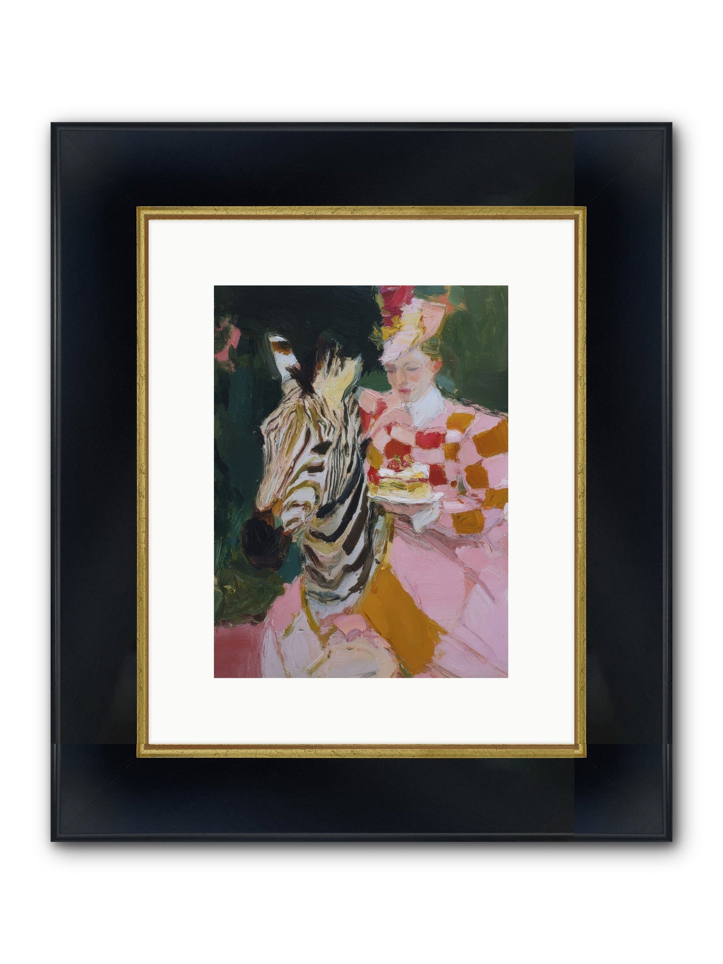 Sparkle Theory Framed Print - Wide Black w/Gold 9x12