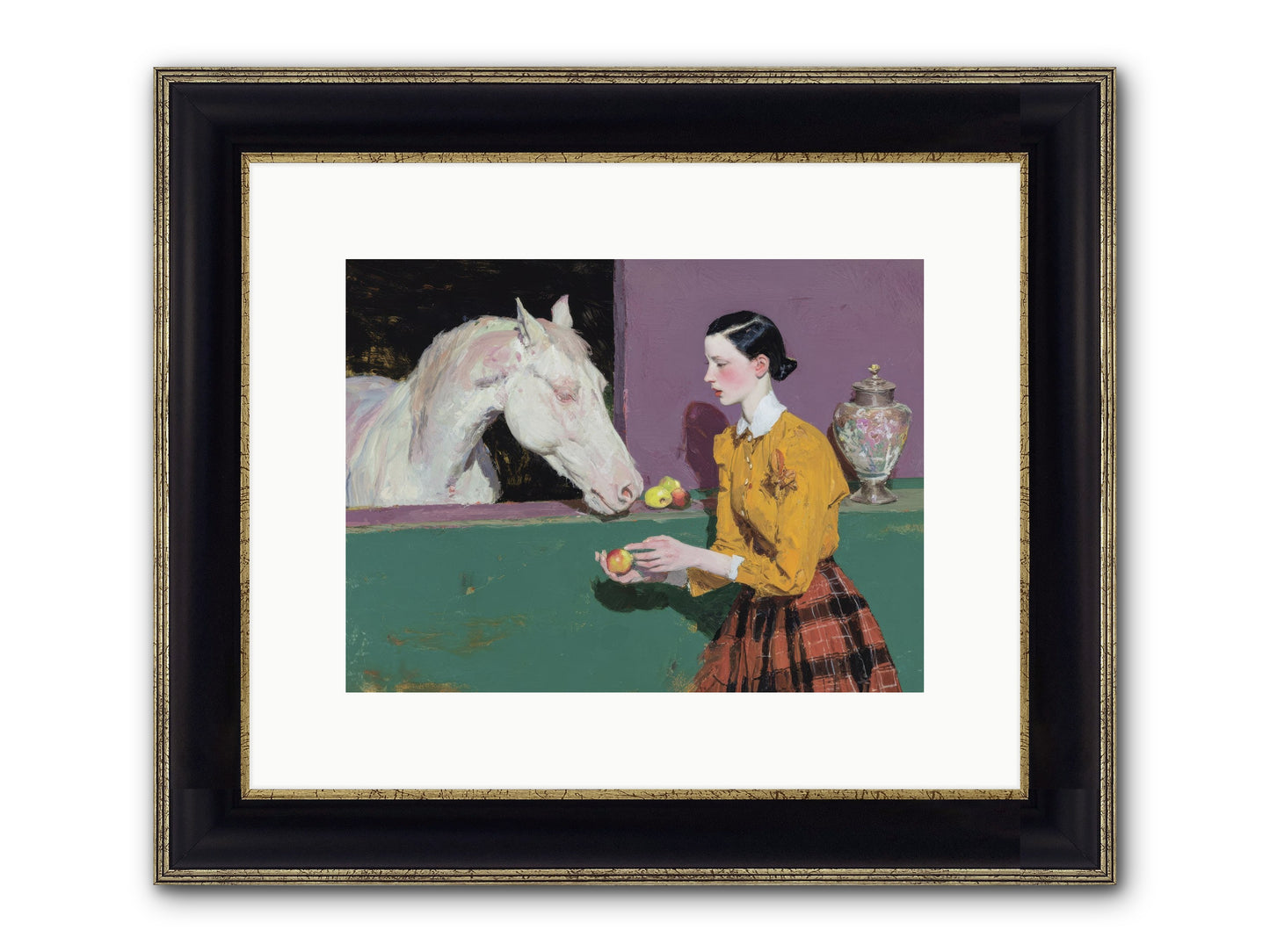 Sparrow of Eden Framed Print - Black & Gold 12x9