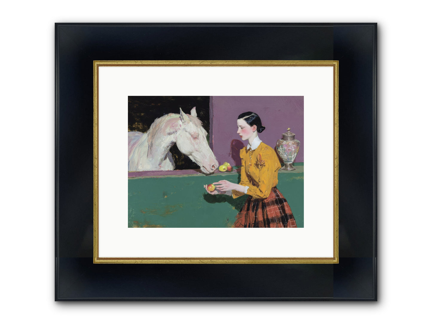 Sparrow of Eden Framed Print - Wide Black w/Gold 12x9