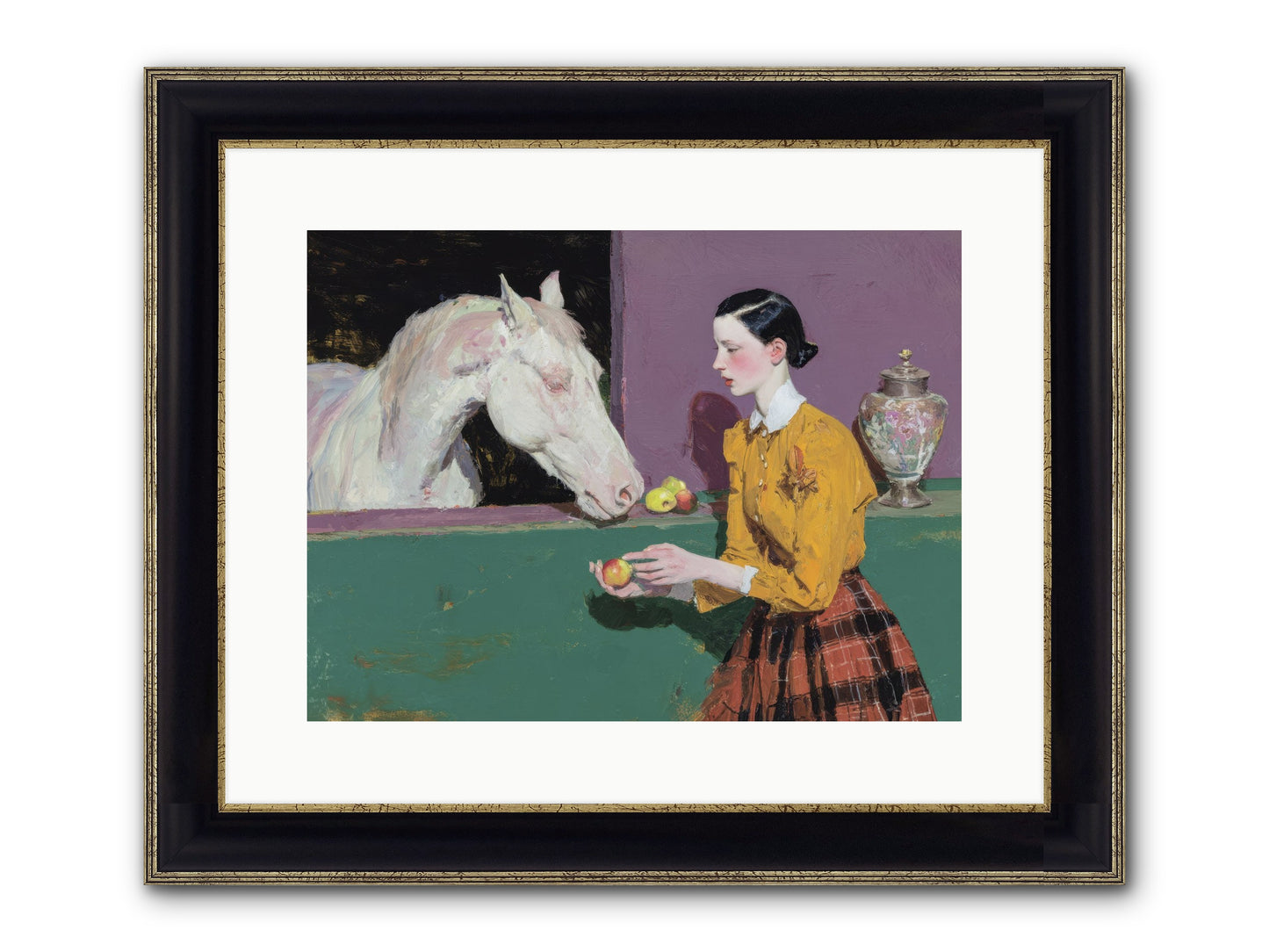 Sparrow of Eden Framed Print - Black & Gold 16x12