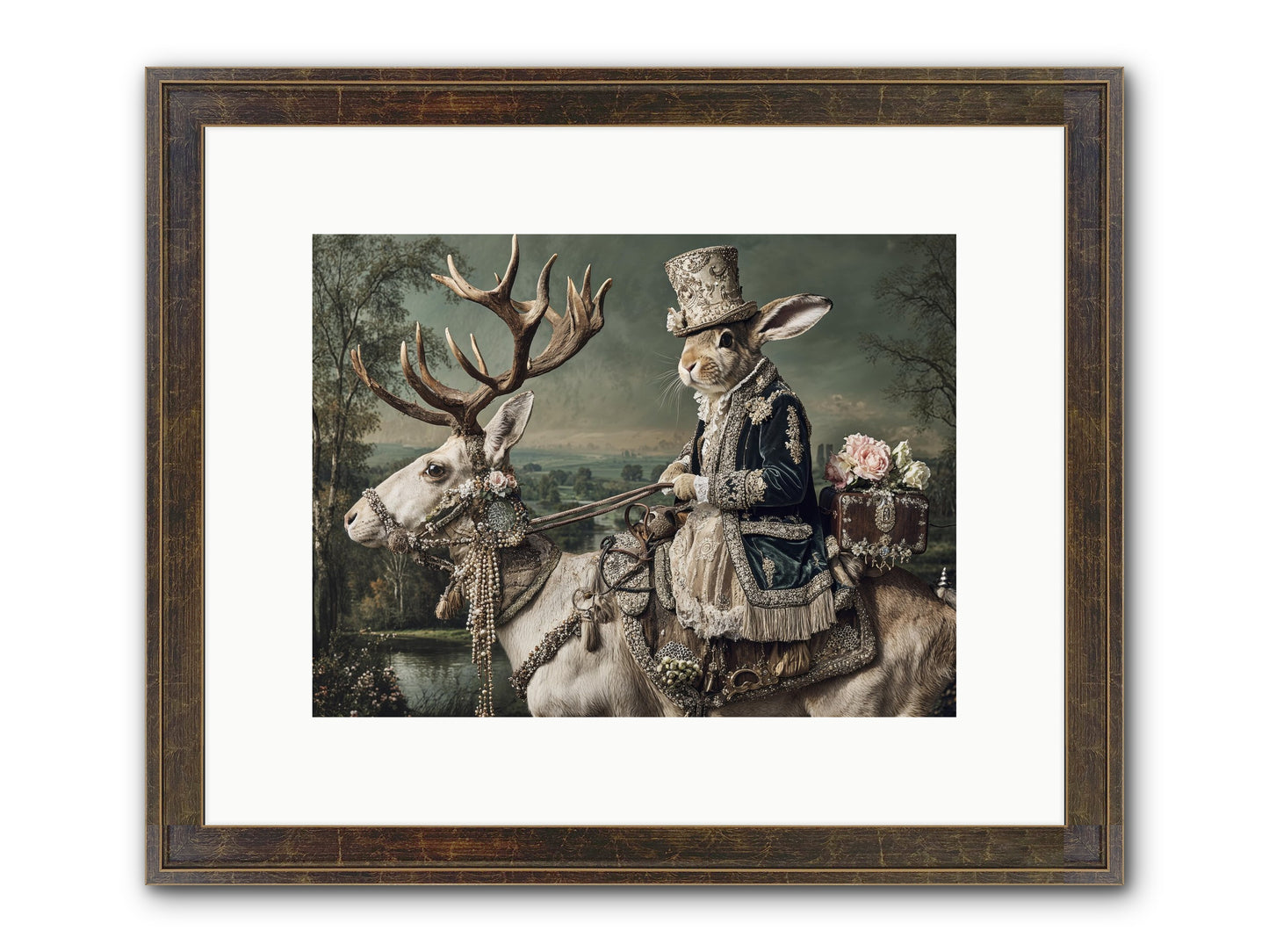 Sparrow Vale Framed Print - Slimwoods Black/Gold 12x9