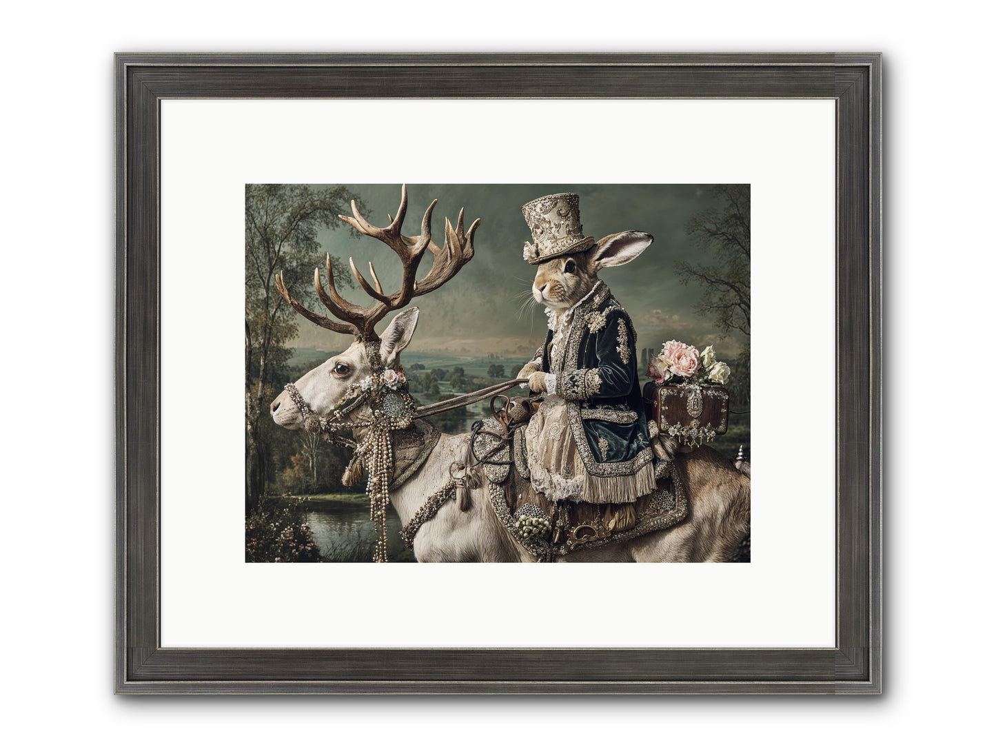 Sparrow Vale Framed Print - Slimwoods Black/Silver 12x9