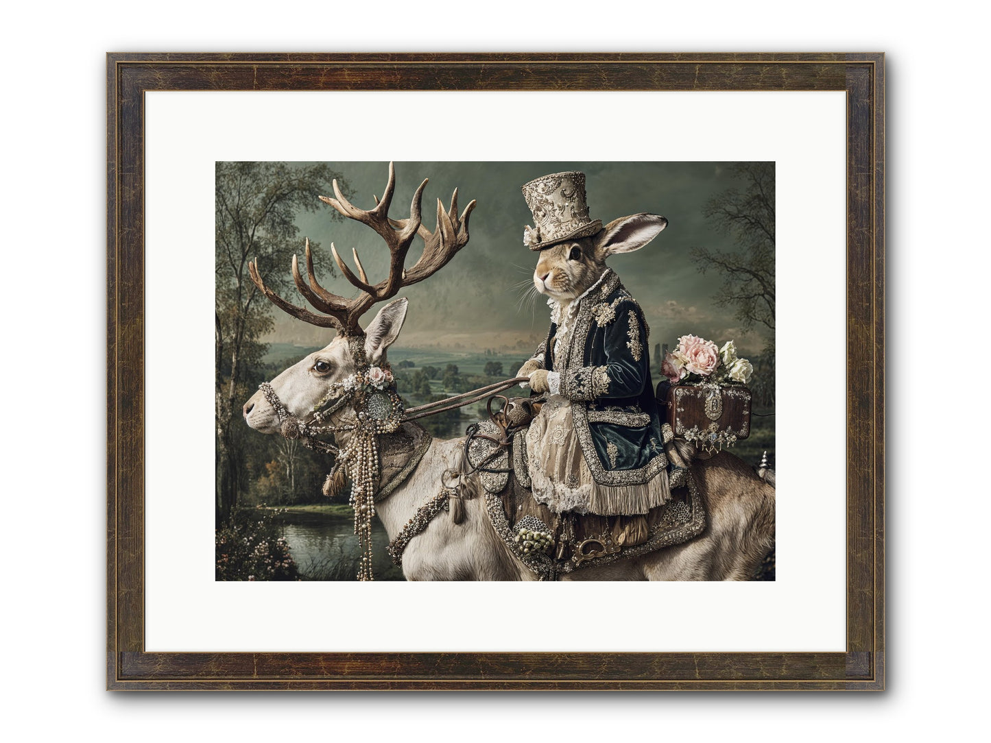 Sparrow Vale Framed Print - Slimwoods Black/Gold 16x12