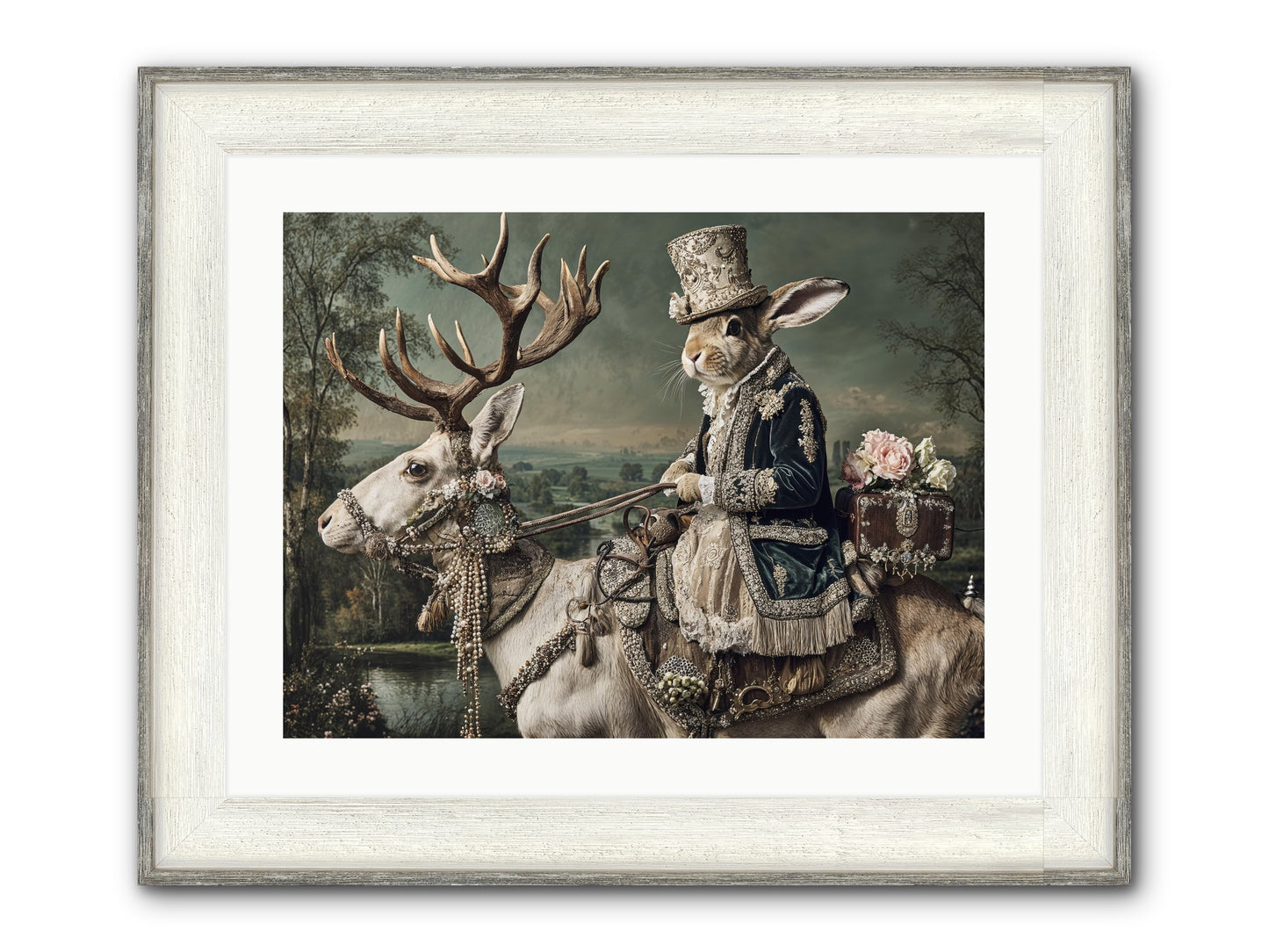 Sparrow Vale Framed Print - Driftwood White 24x18