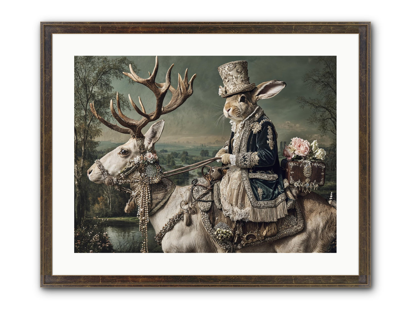 Sparrow Vale Framed Print - Slimwoods Black/Gold 24x18