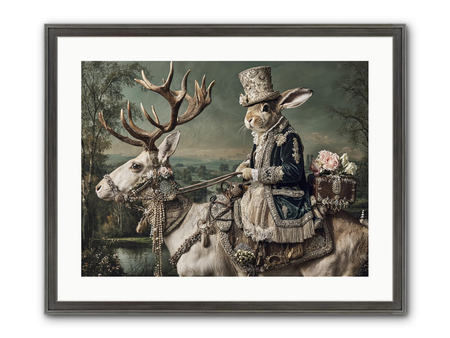 Sparrow Vale Framed Print - Slimwoods Black/Silver 24x18