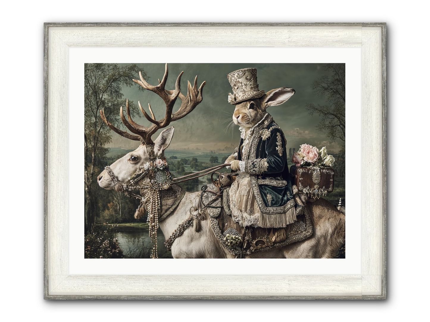 Sparrow Vale Framed Print - Driftwood White 32x24