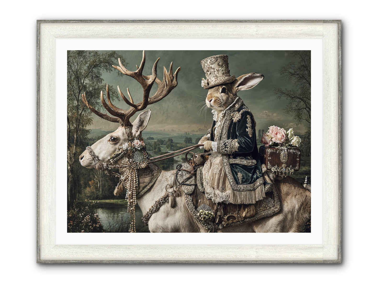 Sparrow Vale Framed Print - Driftwood White 40x30