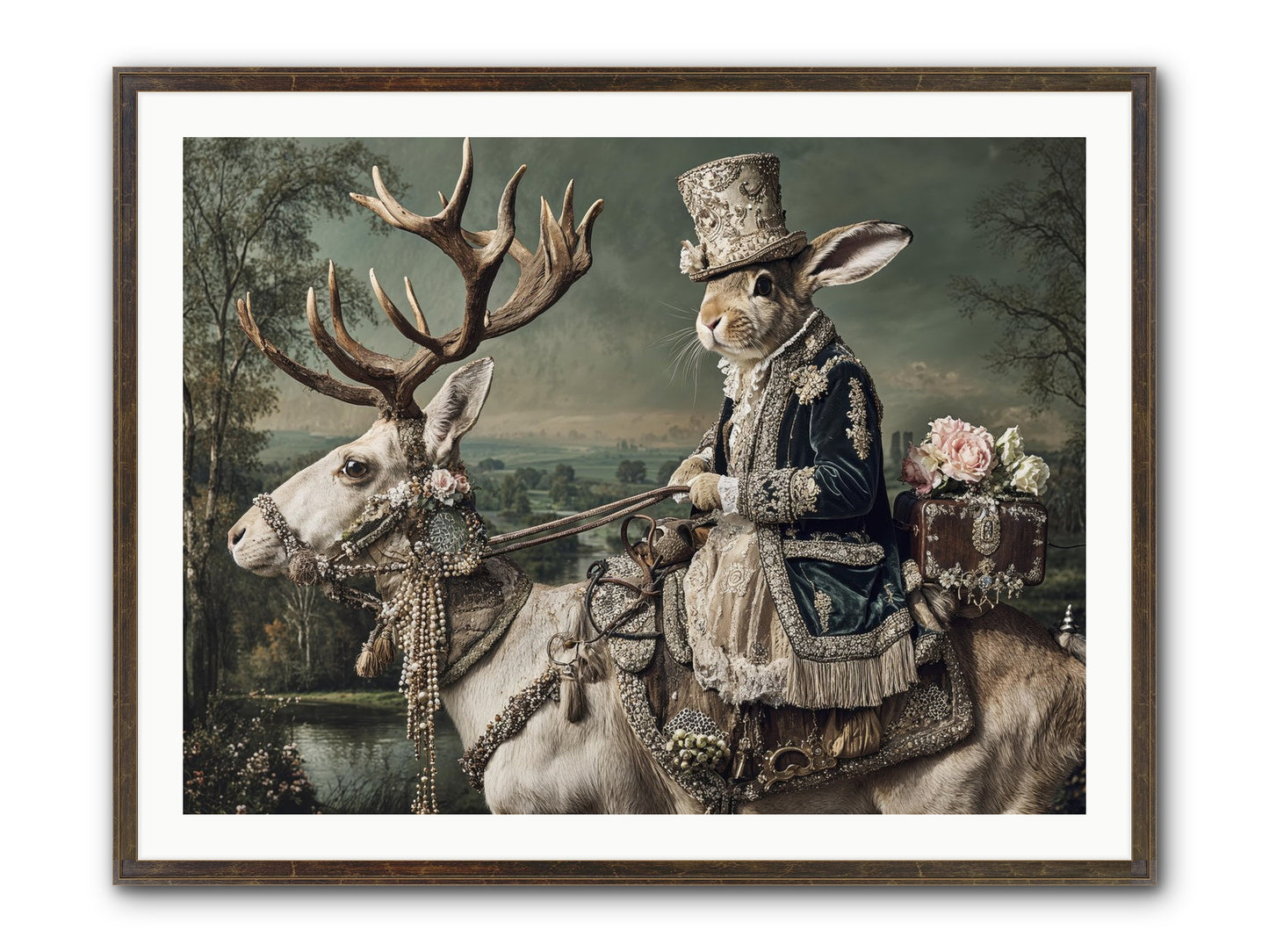 Sparrow Vale Framed Print - Slimwoods Black/Gold 40x30