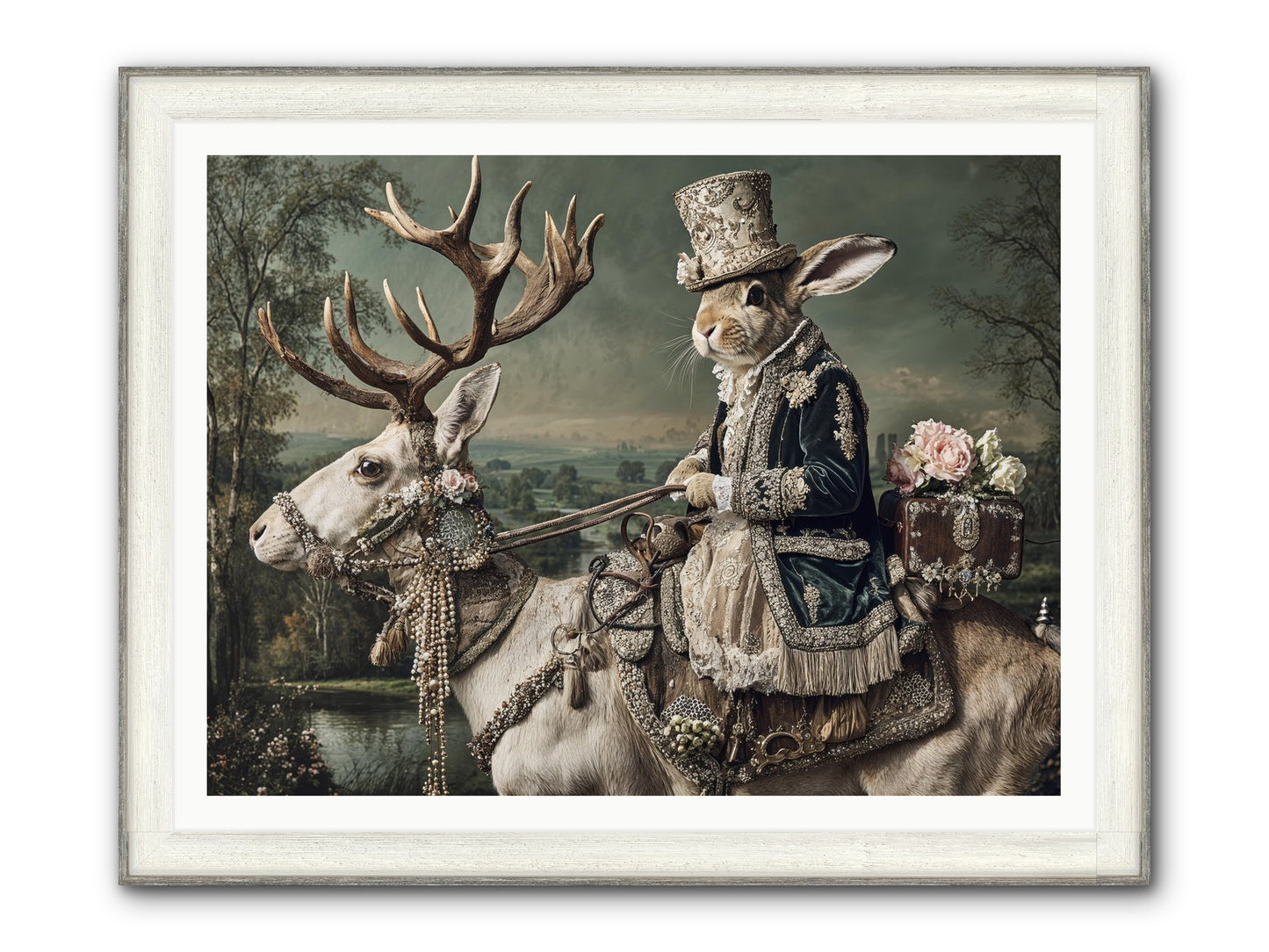 Sparrow Vale Framed Print - Driftwood White 48x36
