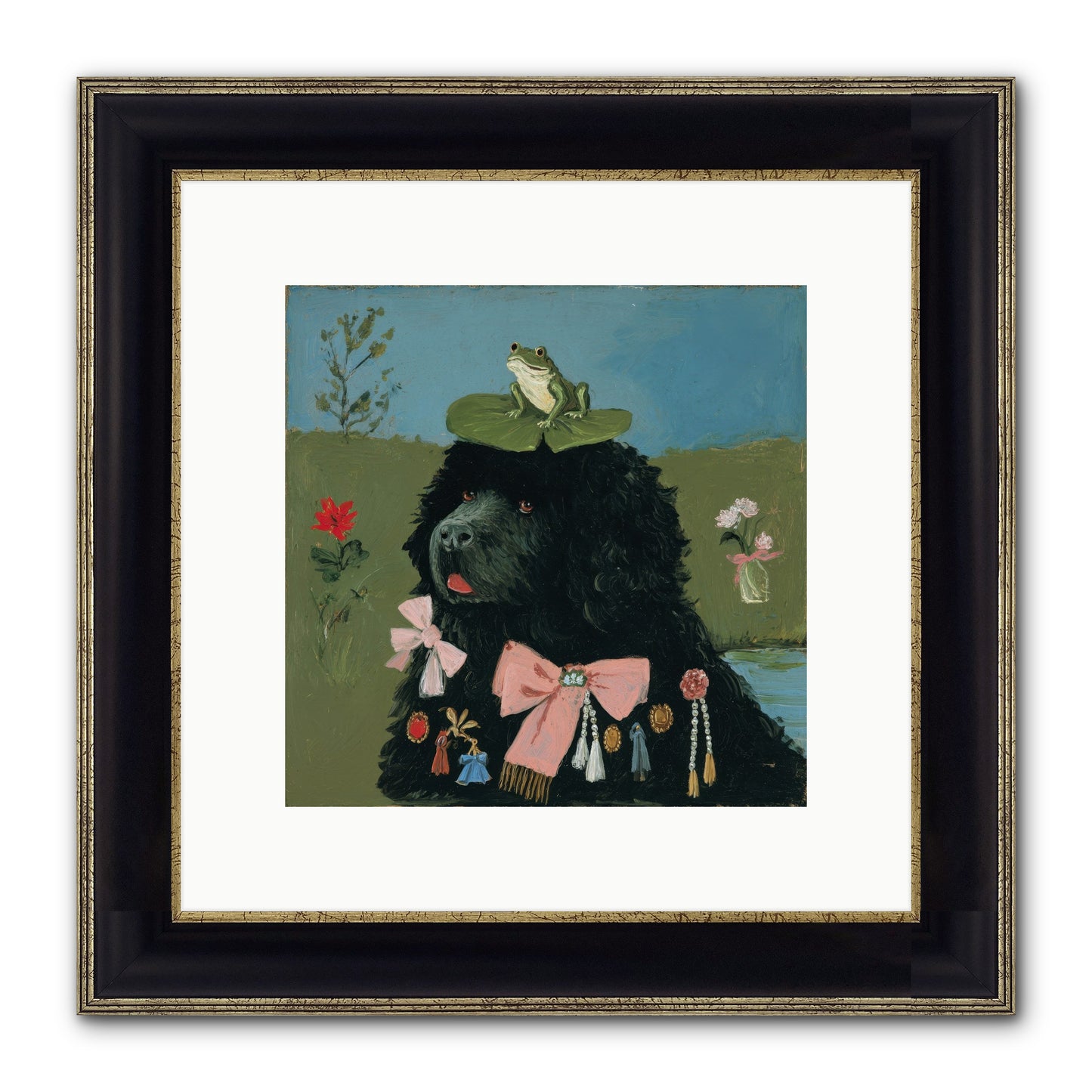 Spell Of Delight Framed Print - Black & Gold 10x10