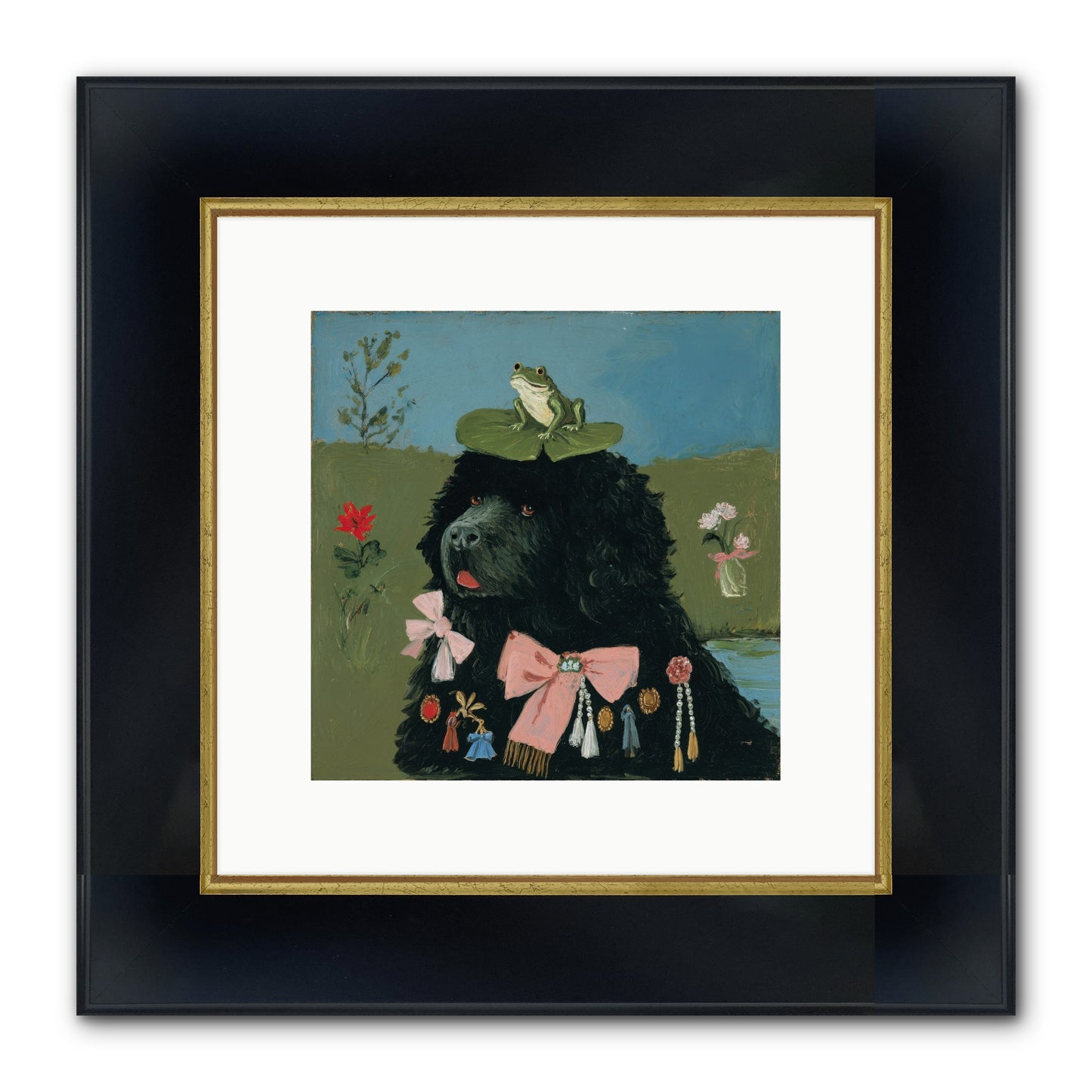 Spell Of Delight Framed Print - Wide Black w/Gold 10x10