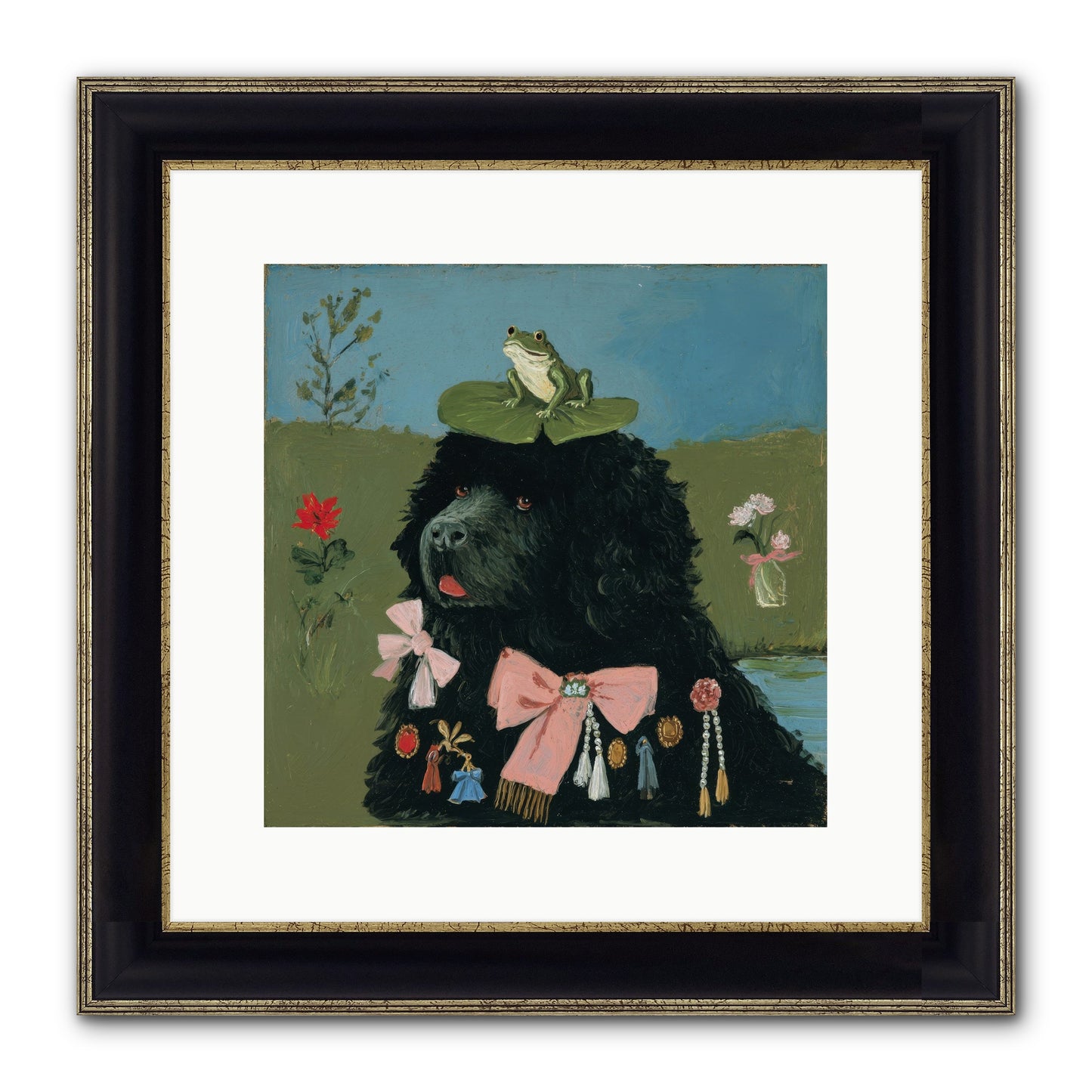 Spell Of Delight Framed Print - Black & Gold 12x12