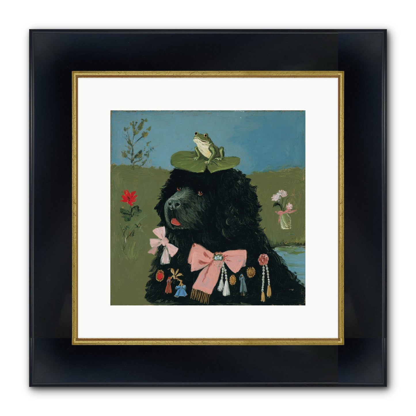 Spell Of Delight Framed Print - Wide Black w/Gold 12x12