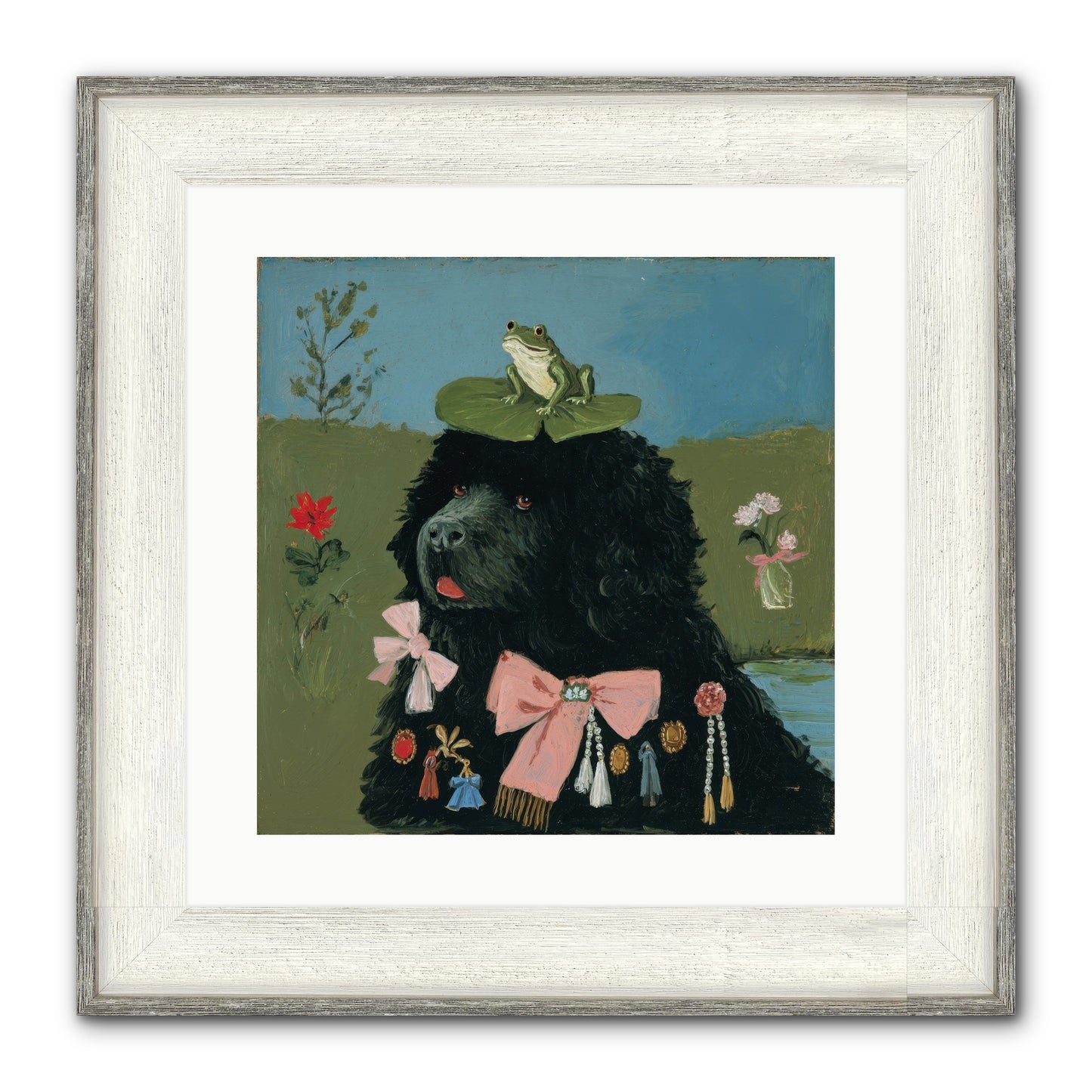 Spell Of Delight Framed Print - Driftwood White 16x16