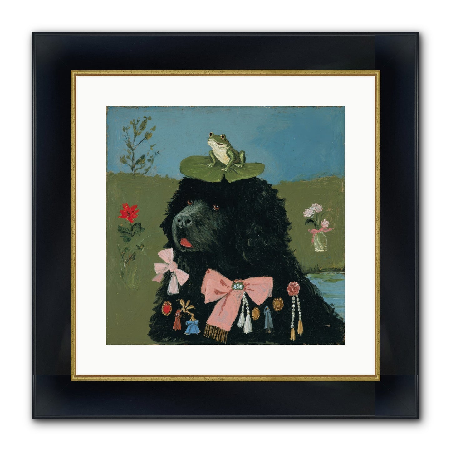Spell Of Delight Framed Print - Wide Black w/Gold 16x16