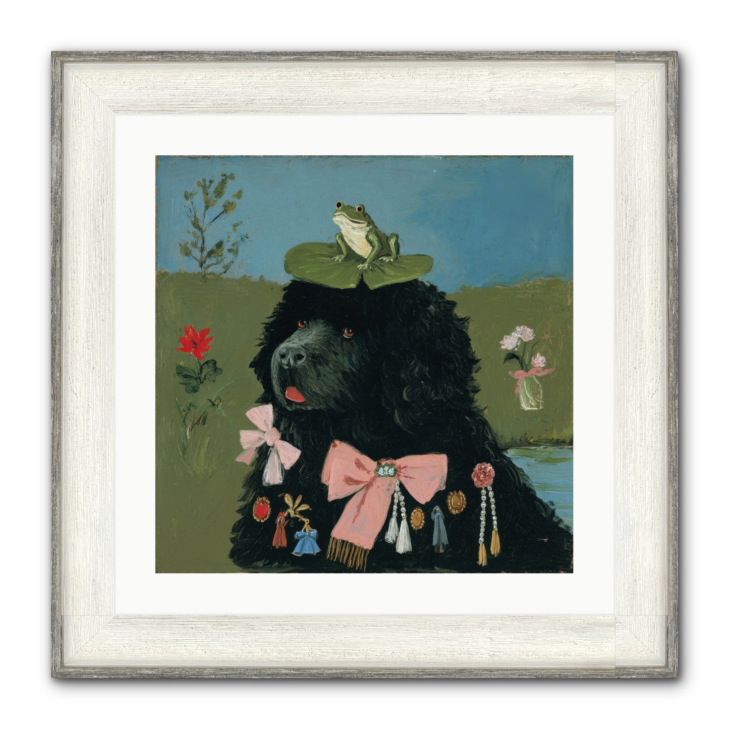 Spell Of Delight Framed Print - Driftwood White 20x20