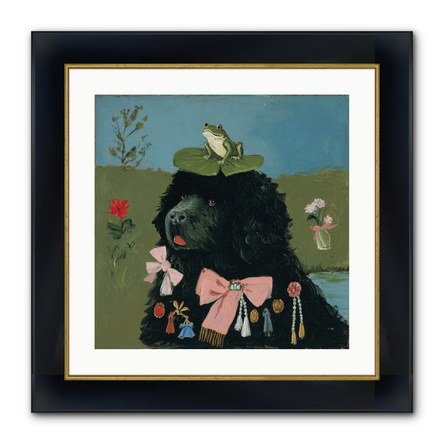 Spell Of Delight Framed Print - Wide Black w/Gold 20x20