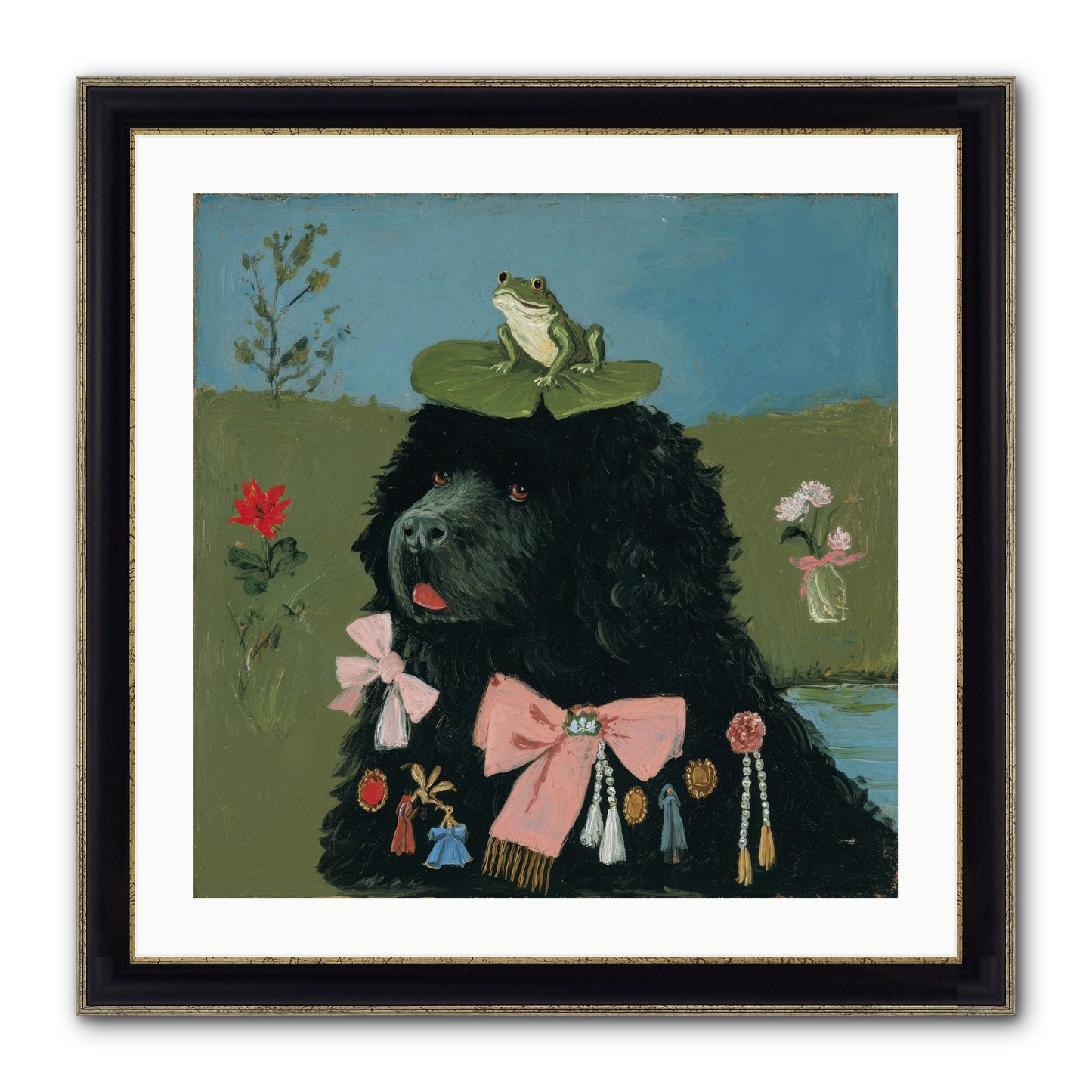 Spell Of Delight Framed Print - Black & Gold 24x24