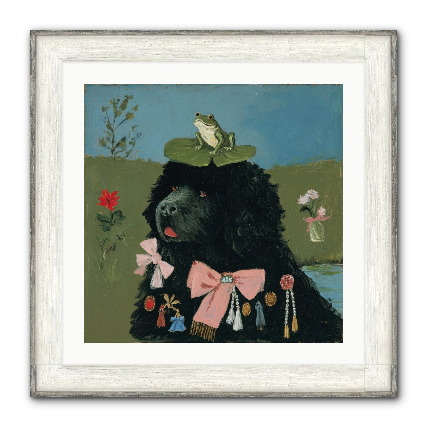 Spell Of Delight Framed Print - Driftwood White 24x24