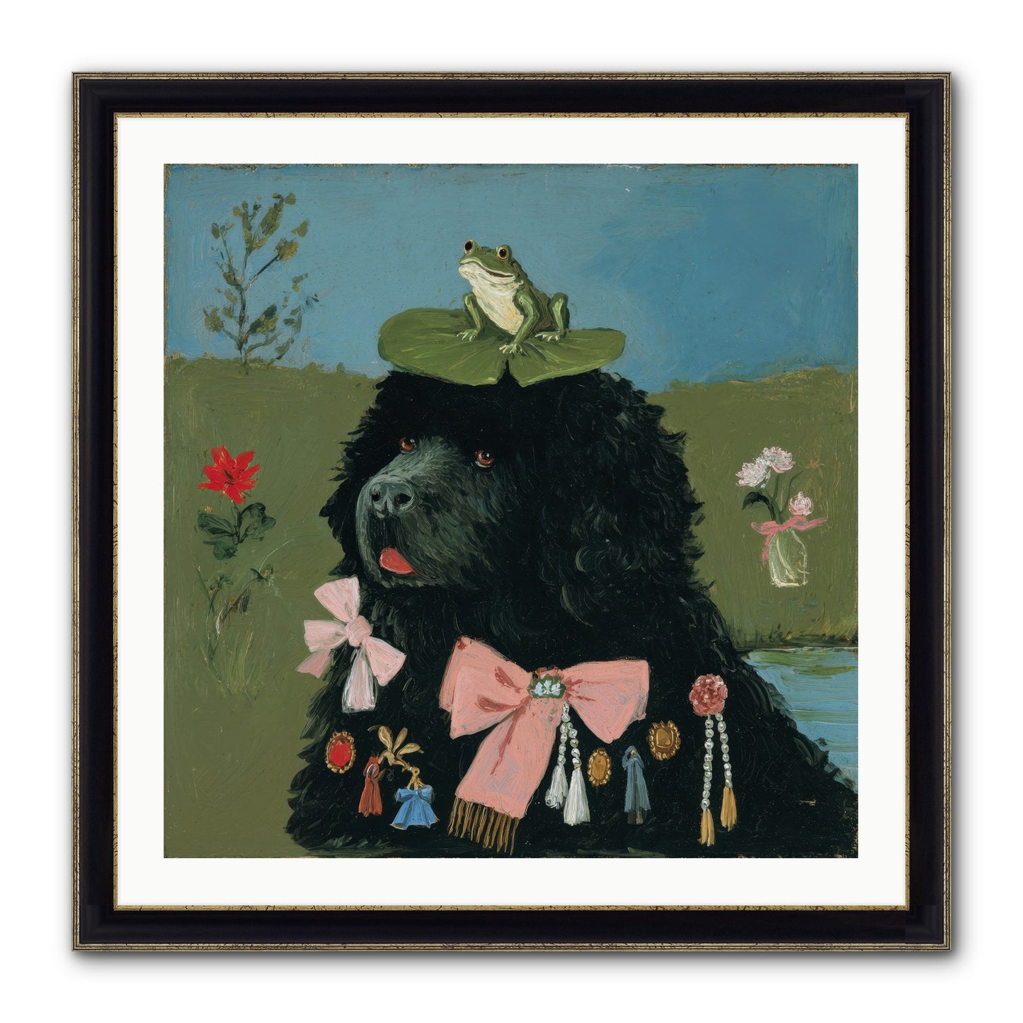 Spell Of Delight Framed Print - Black & Gold 30x30