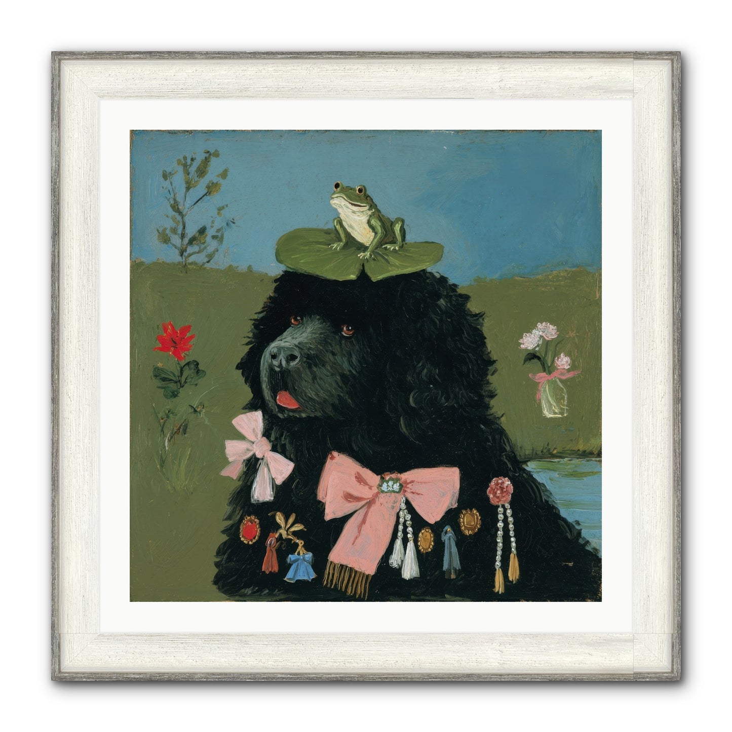 Spell Of Delight Framed Print - Driftwood White 30x30