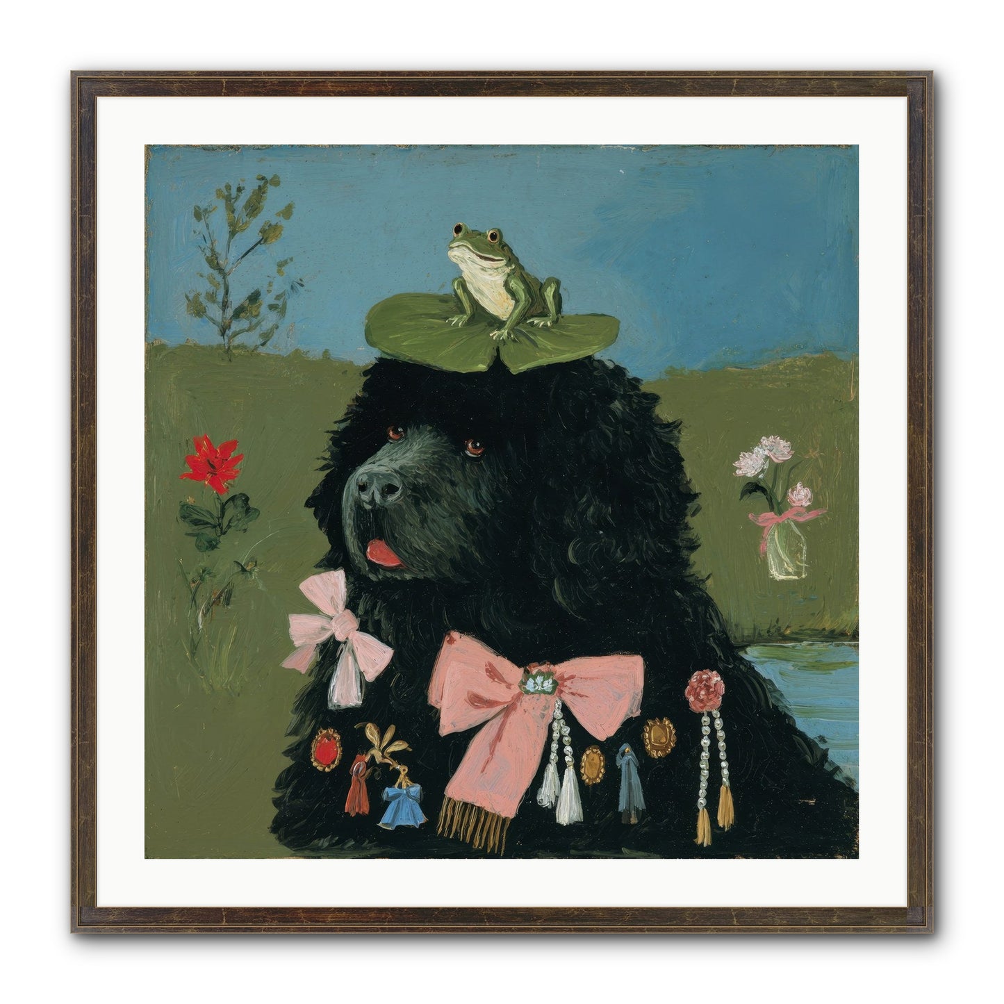 Spell Of Delight Framed Print - Slimwoods Black/Gold 30x30