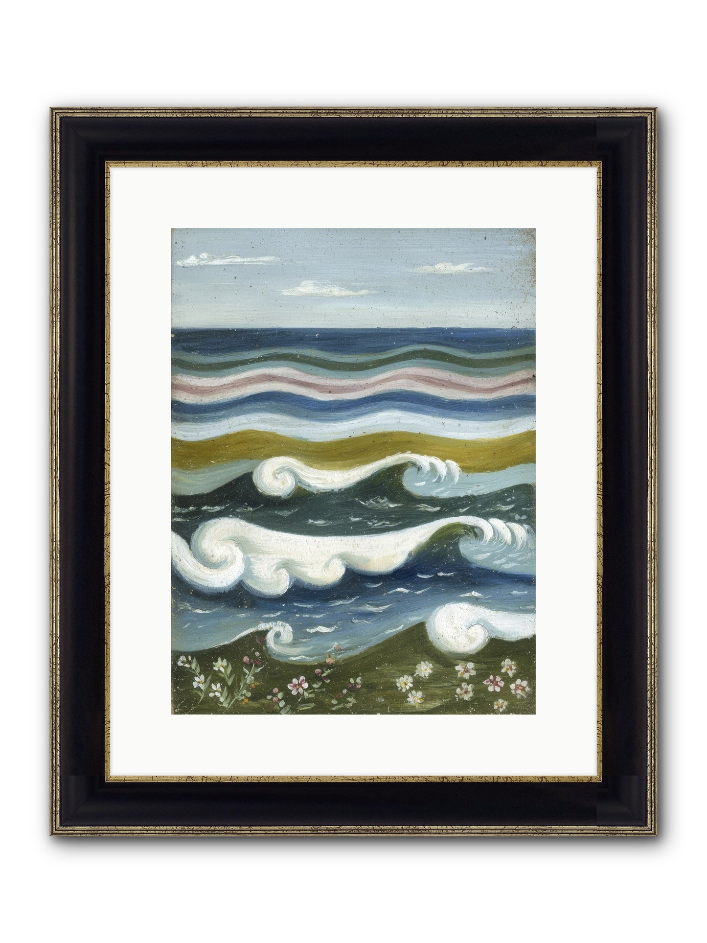 Spellbound Waters Framed Print - Black & Gold 12x16
