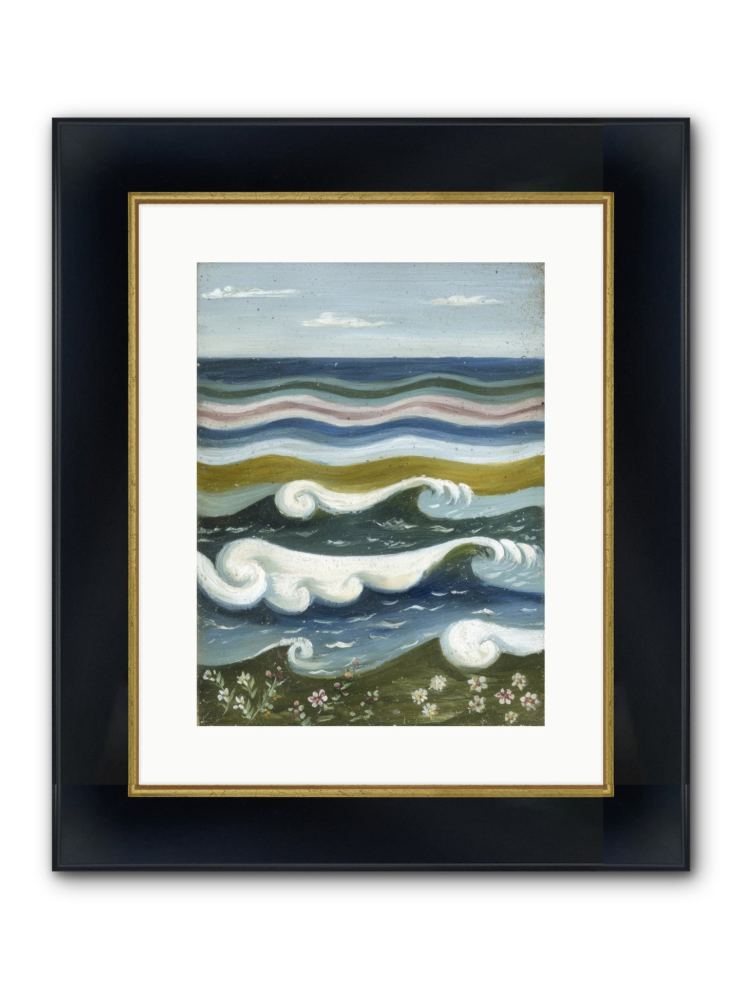 Spellbound Waters Framed Print - Wide Black w/Gold 12x16