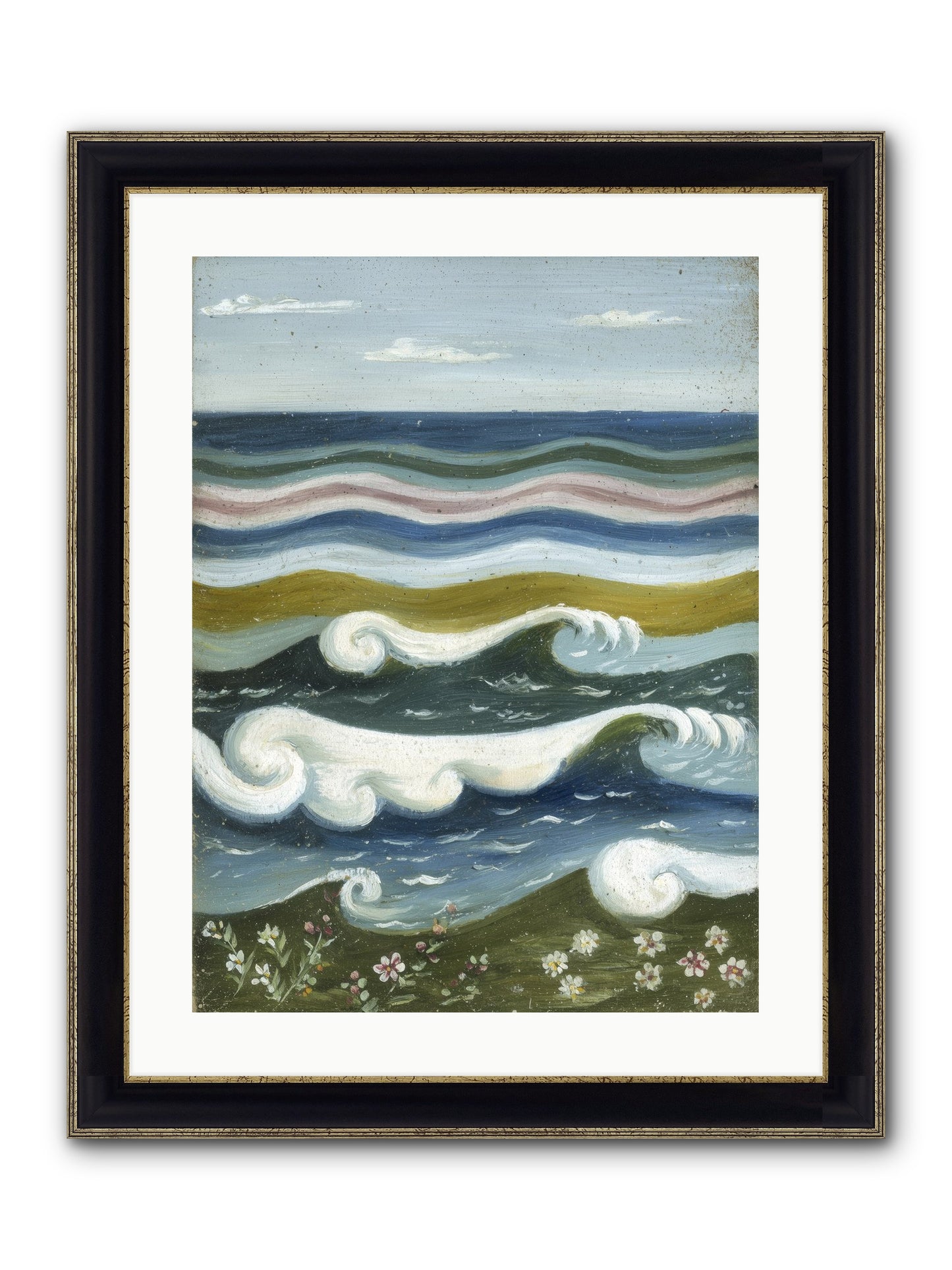 Spellbound Waters Framed Print - Black & Gold 18x24