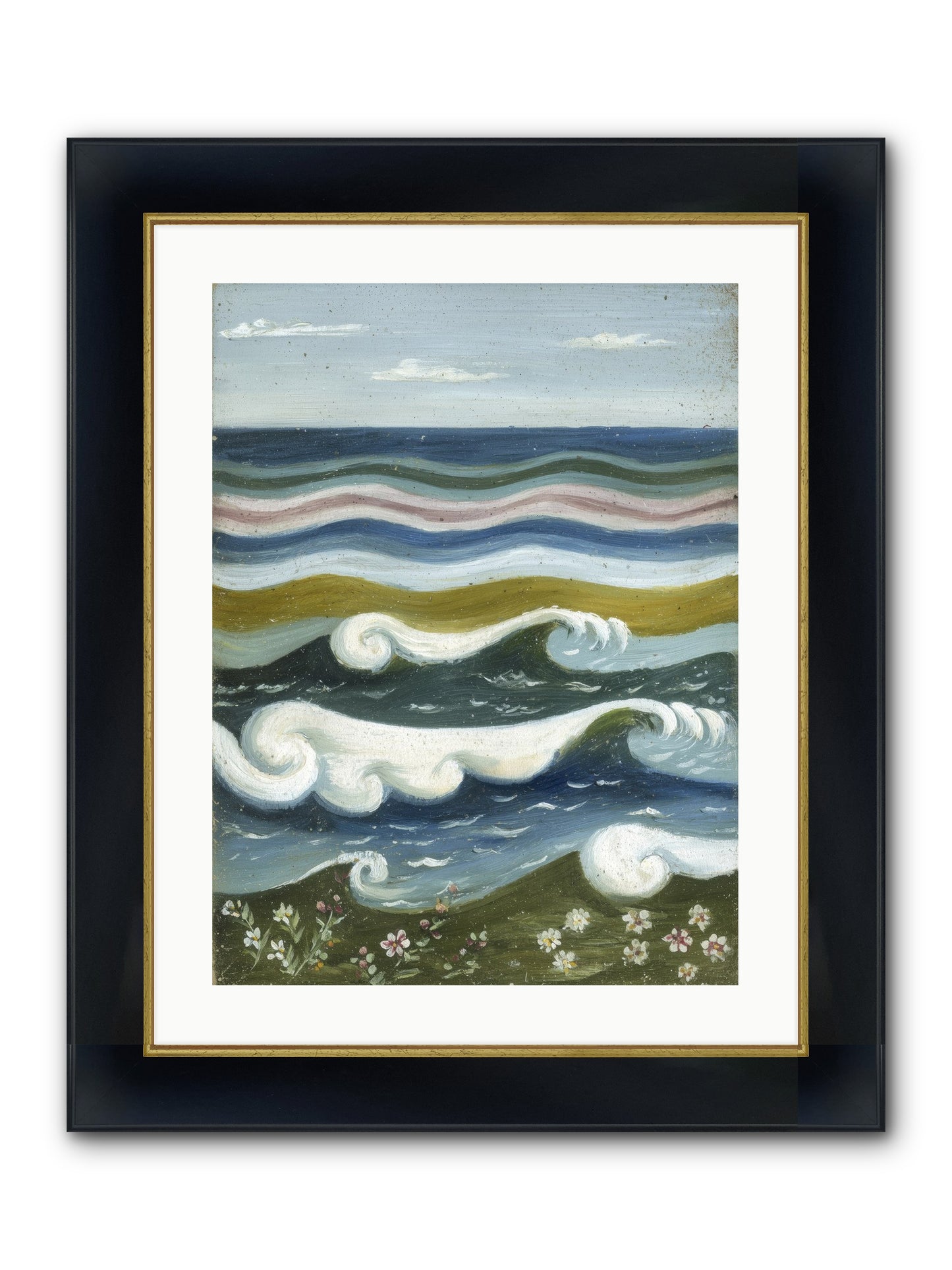 Spellbound Waters Framed Print - Wide Black w/Gold 18x24