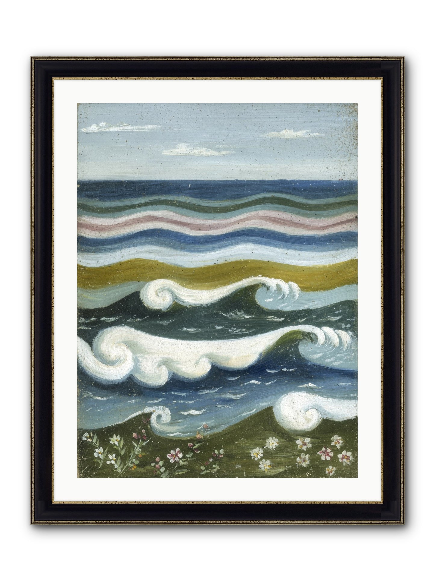 Spellbound Waters Framed Print - Black & Gold 24x32