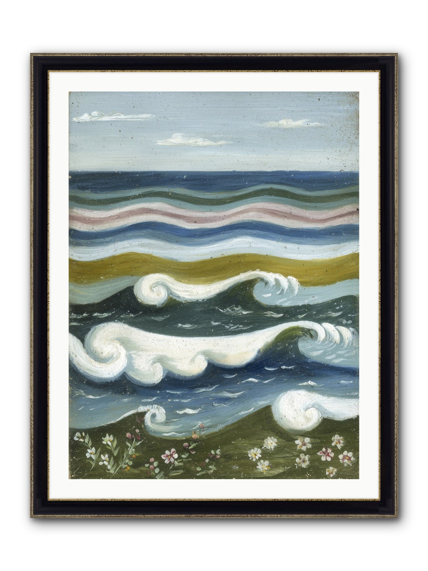 Spellbound Waters Framed Print - Black & Gold 30x40